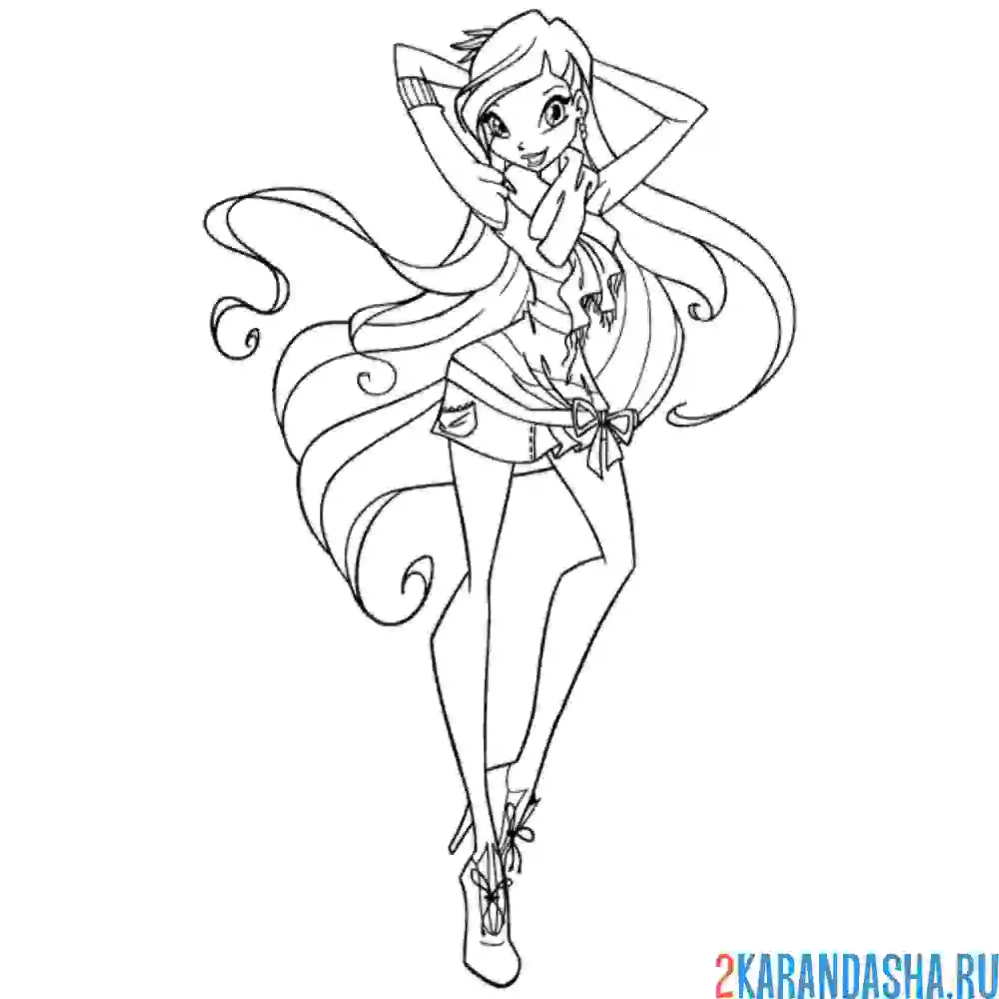 Раскраска стелла модница