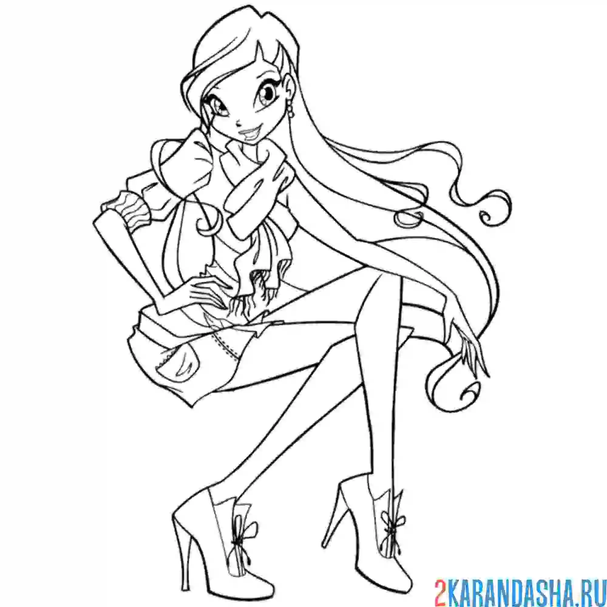 Раскраска стелла стильная