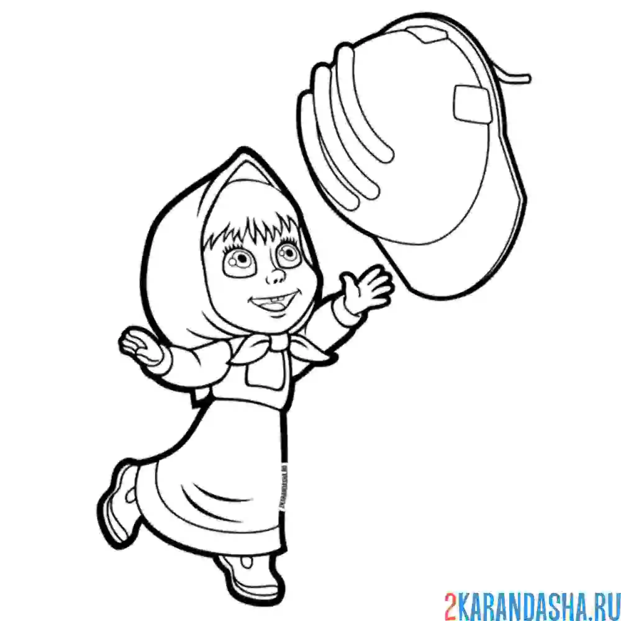 Раскраска достает каску