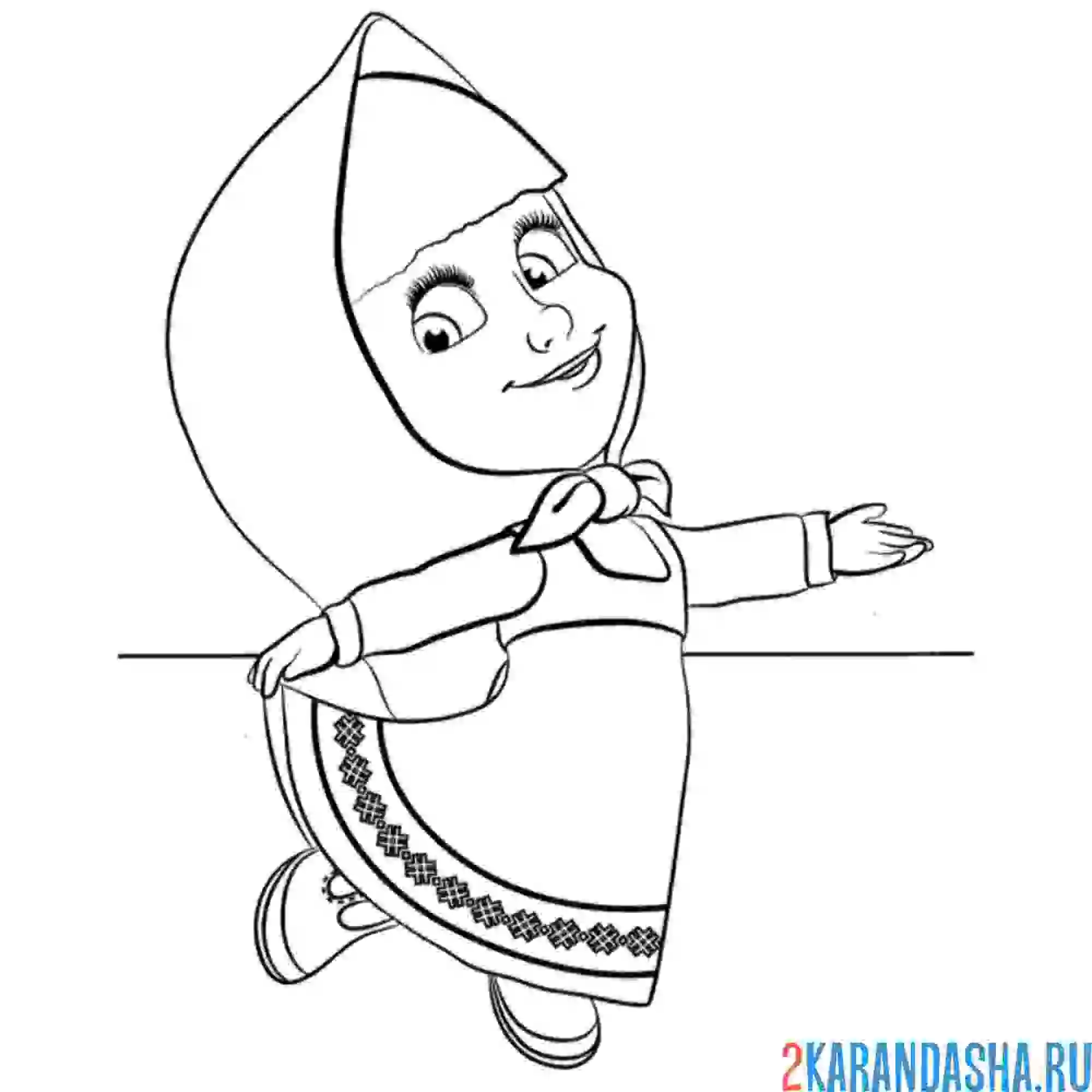 Раскраска весело танцует