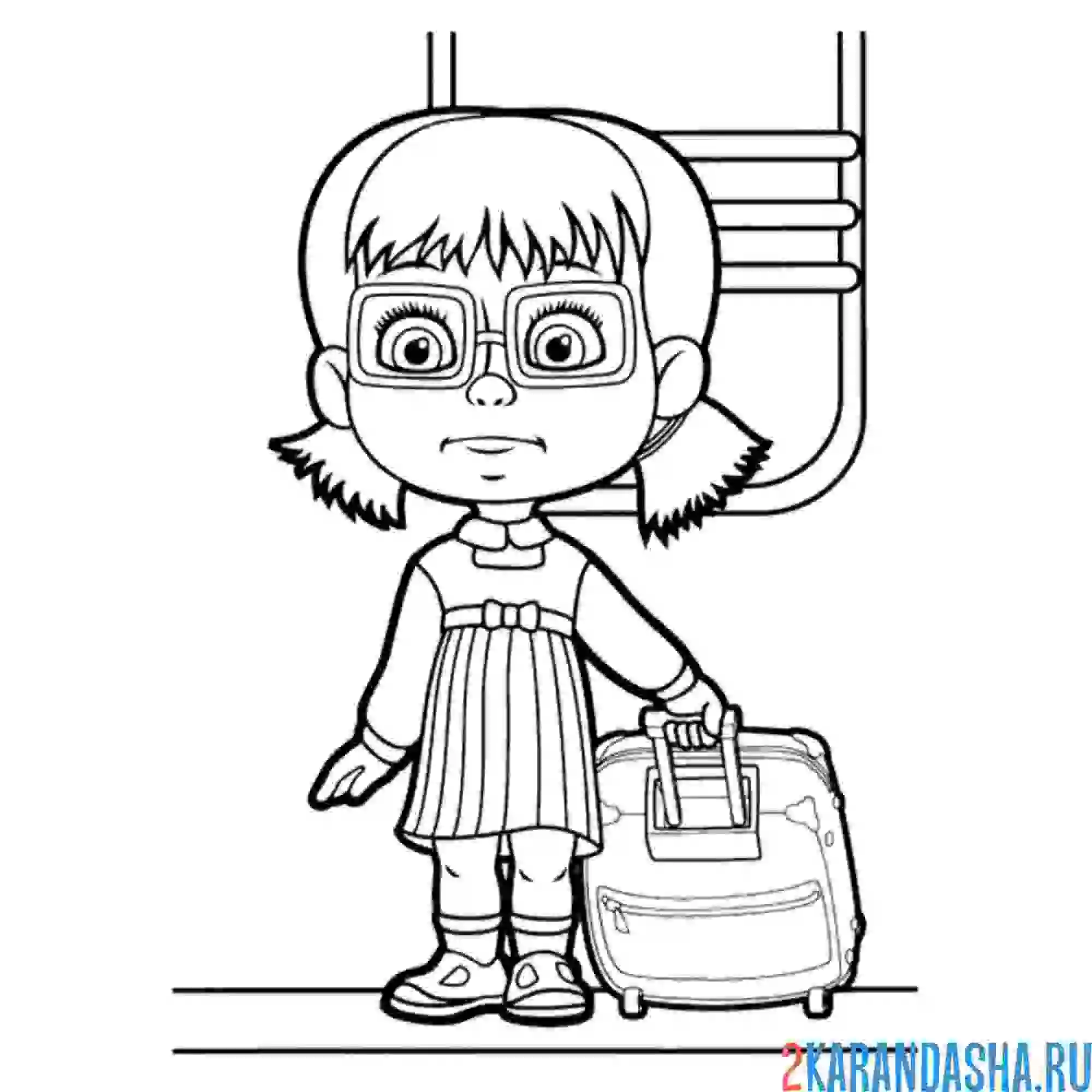 Раскраска к маше приехала даша