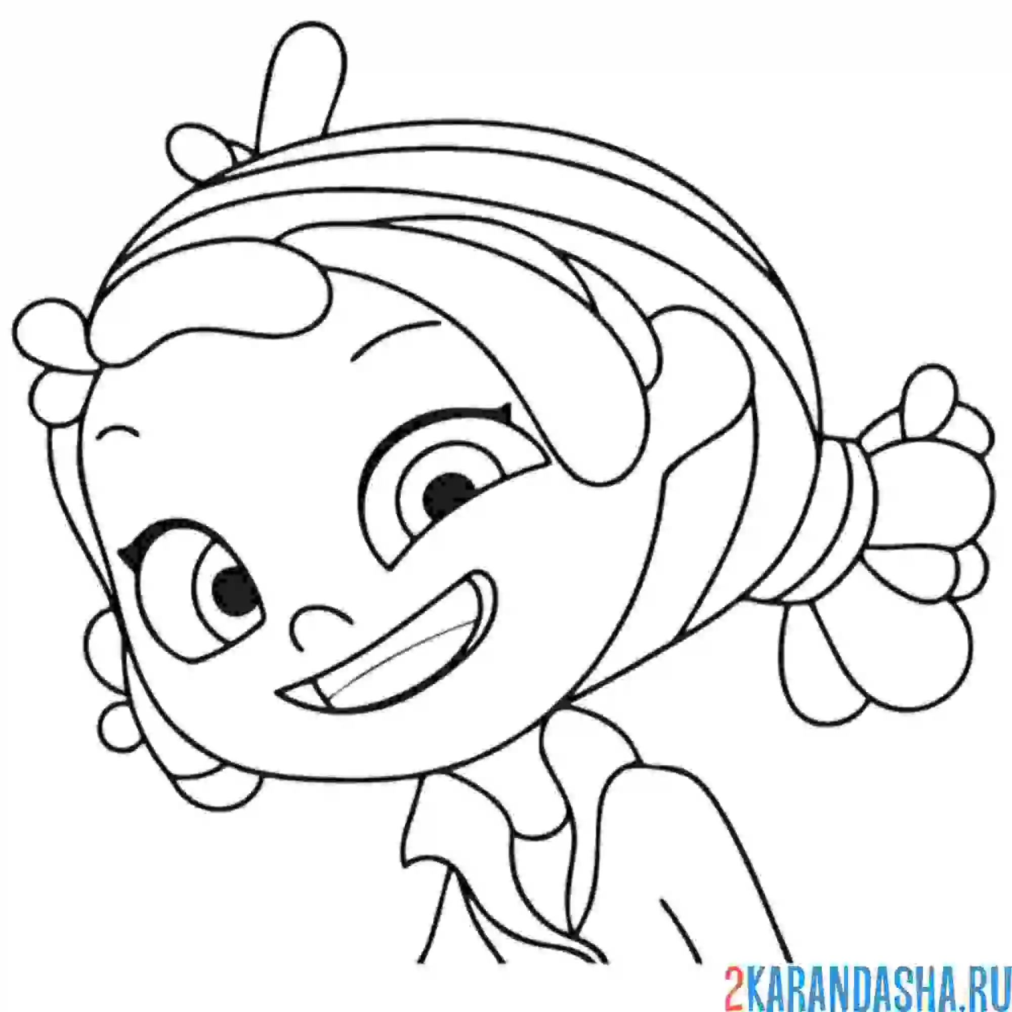 Раскраска забавная аленка