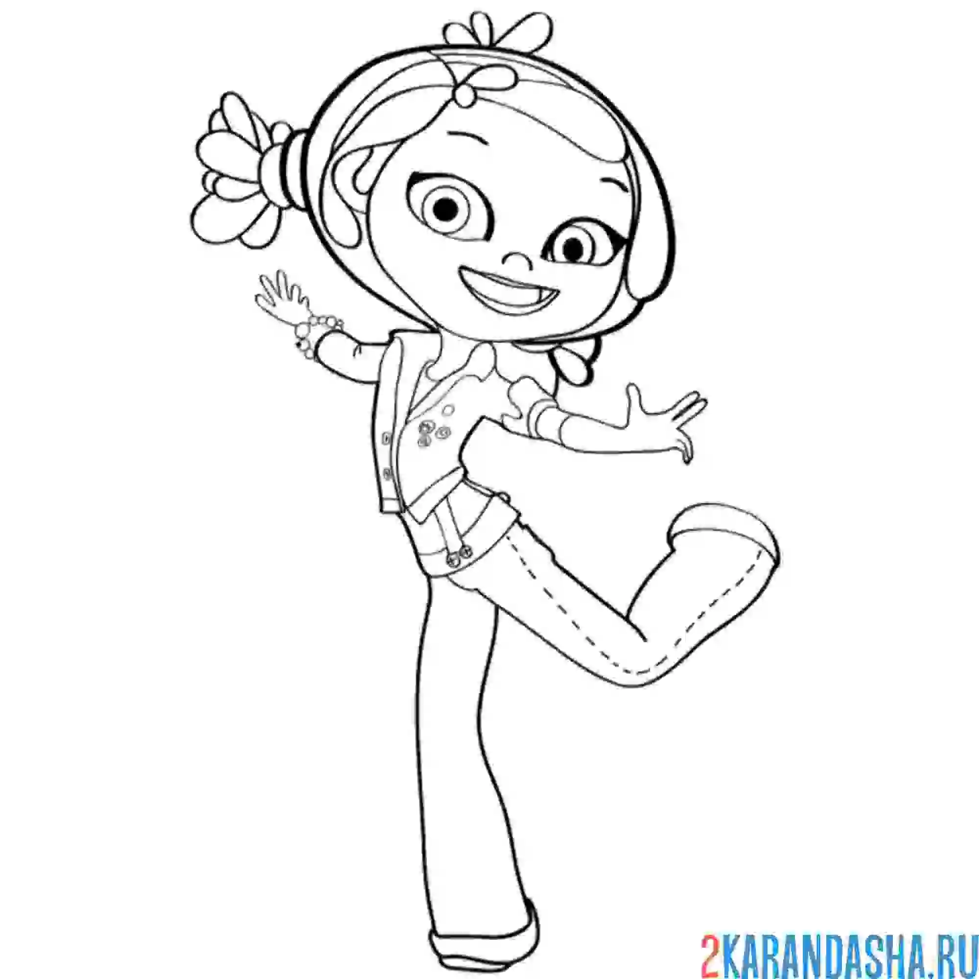 Раскраска аленка в прыжке