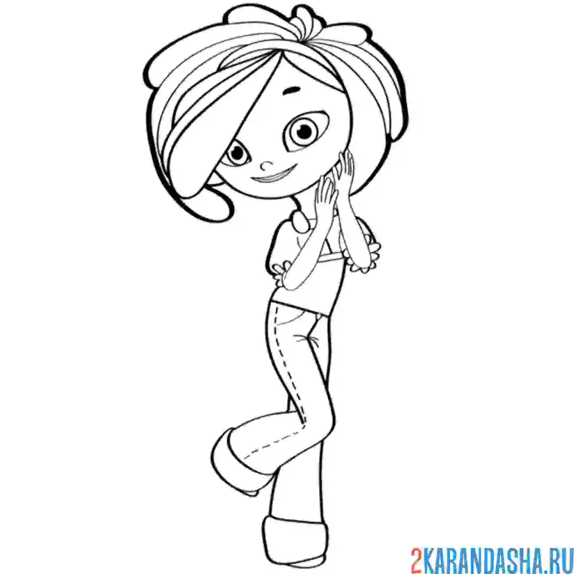 Раскраска скромная снежка