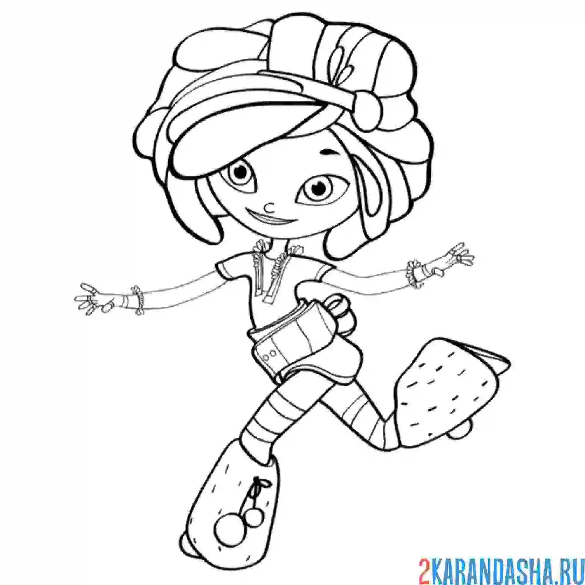 Раскраска бегущая снежка