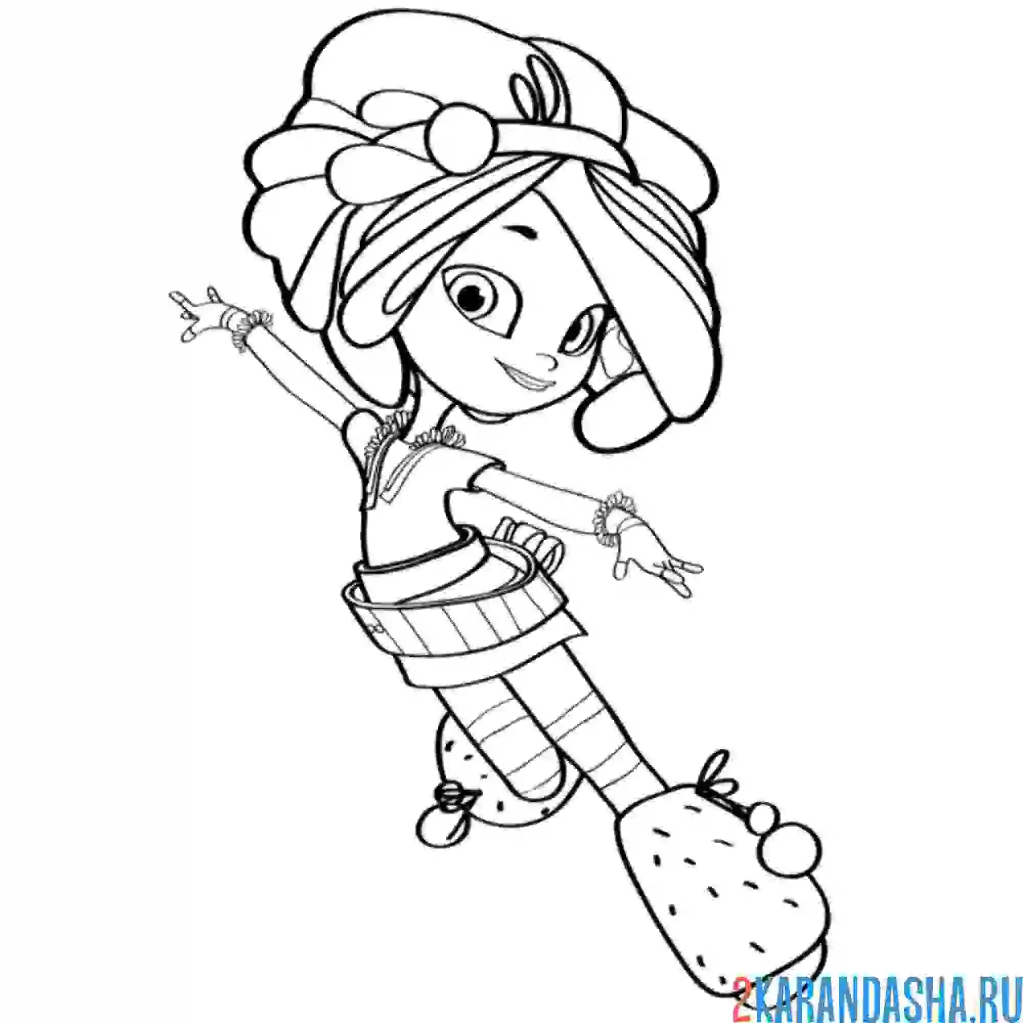 Раскраска снежка в прыжке