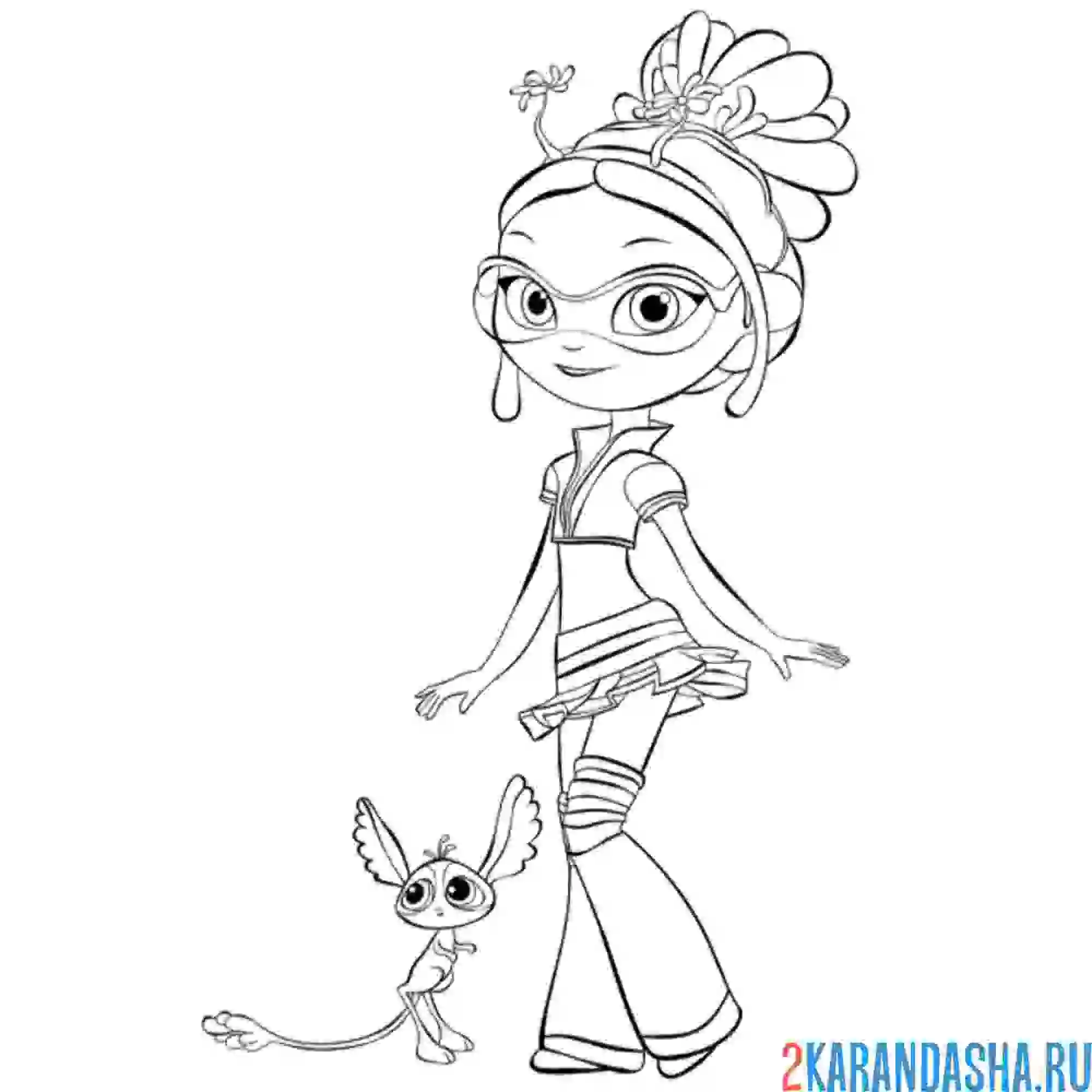 Раскраска маша и печалька