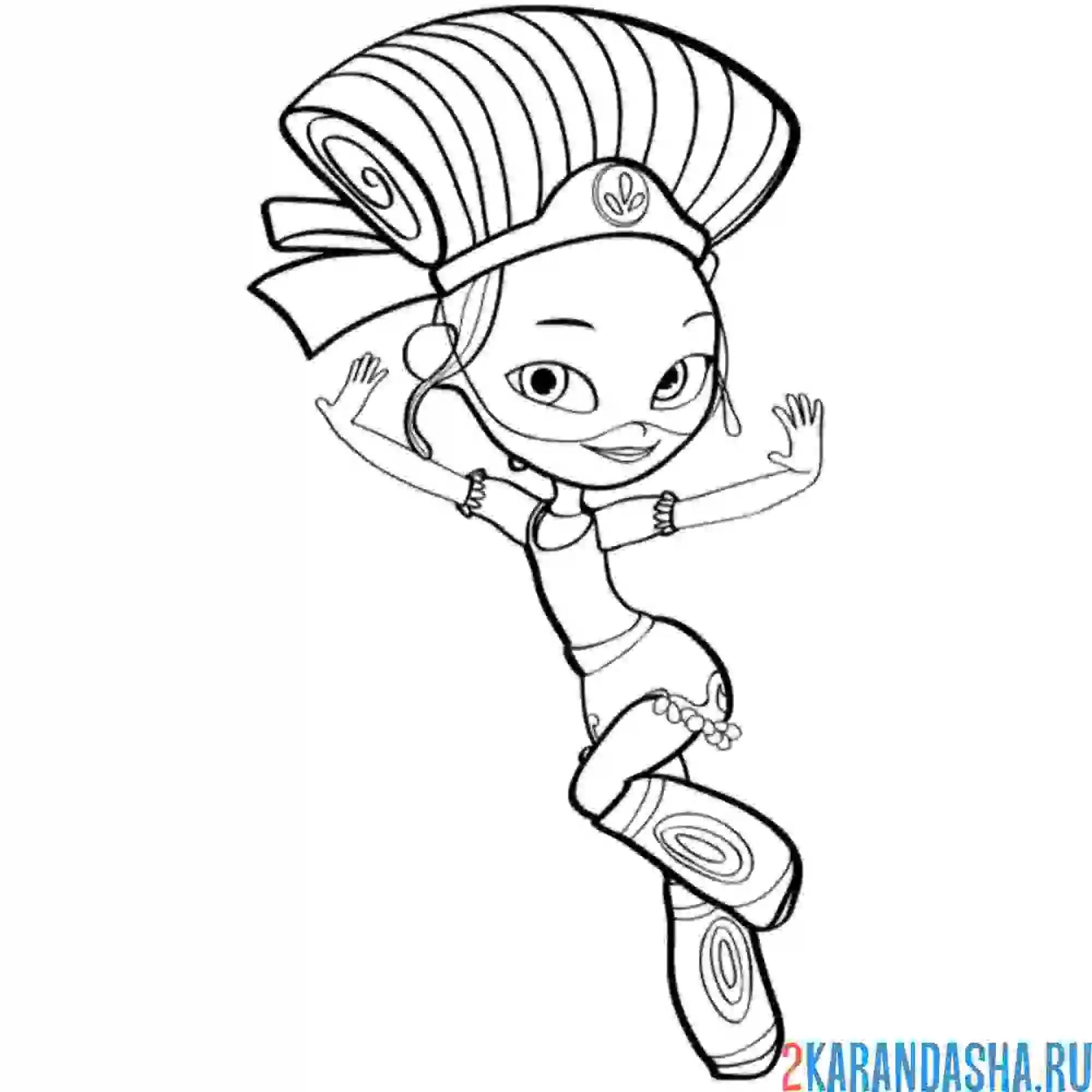 Раскраска маша в полете