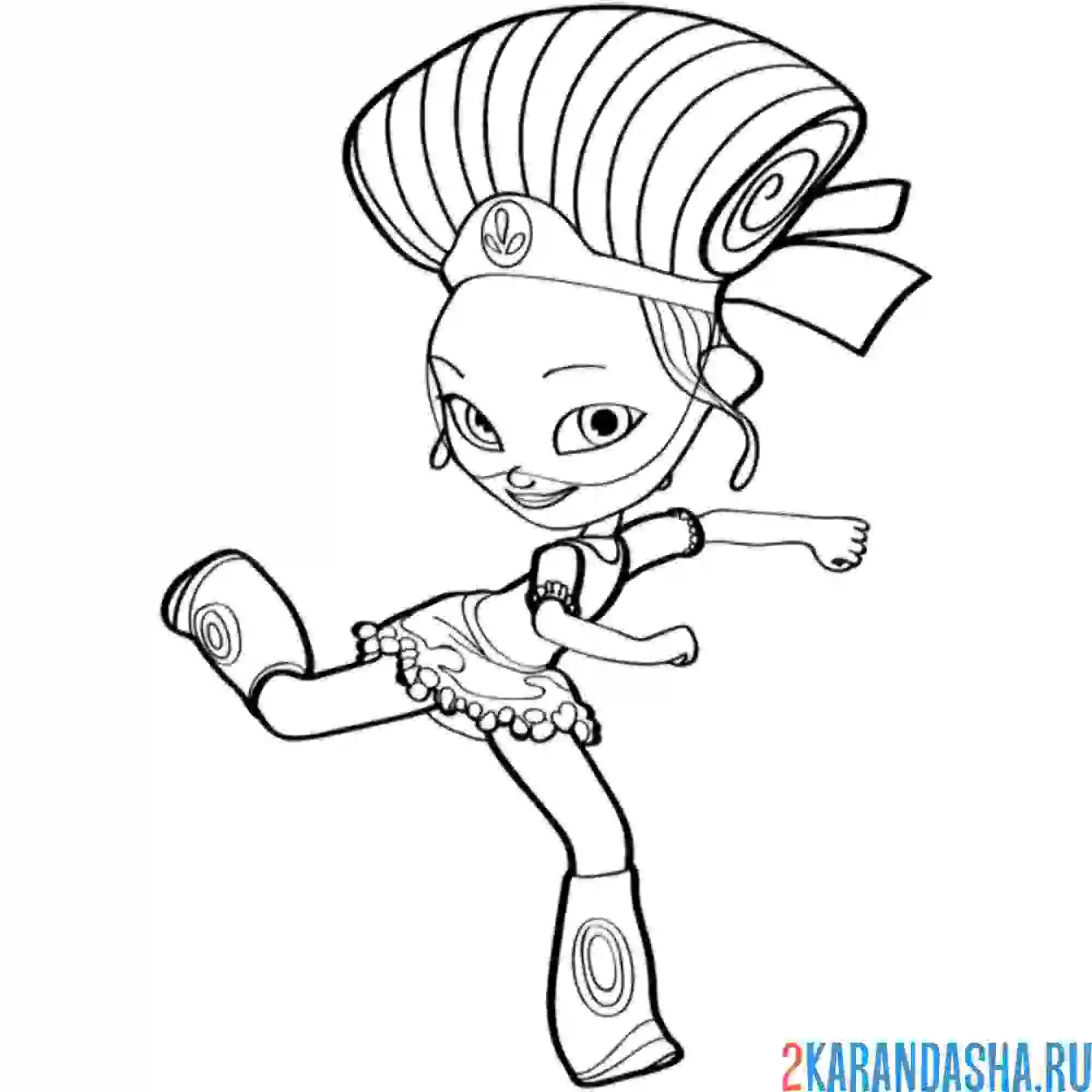 Раскраска маша красивая