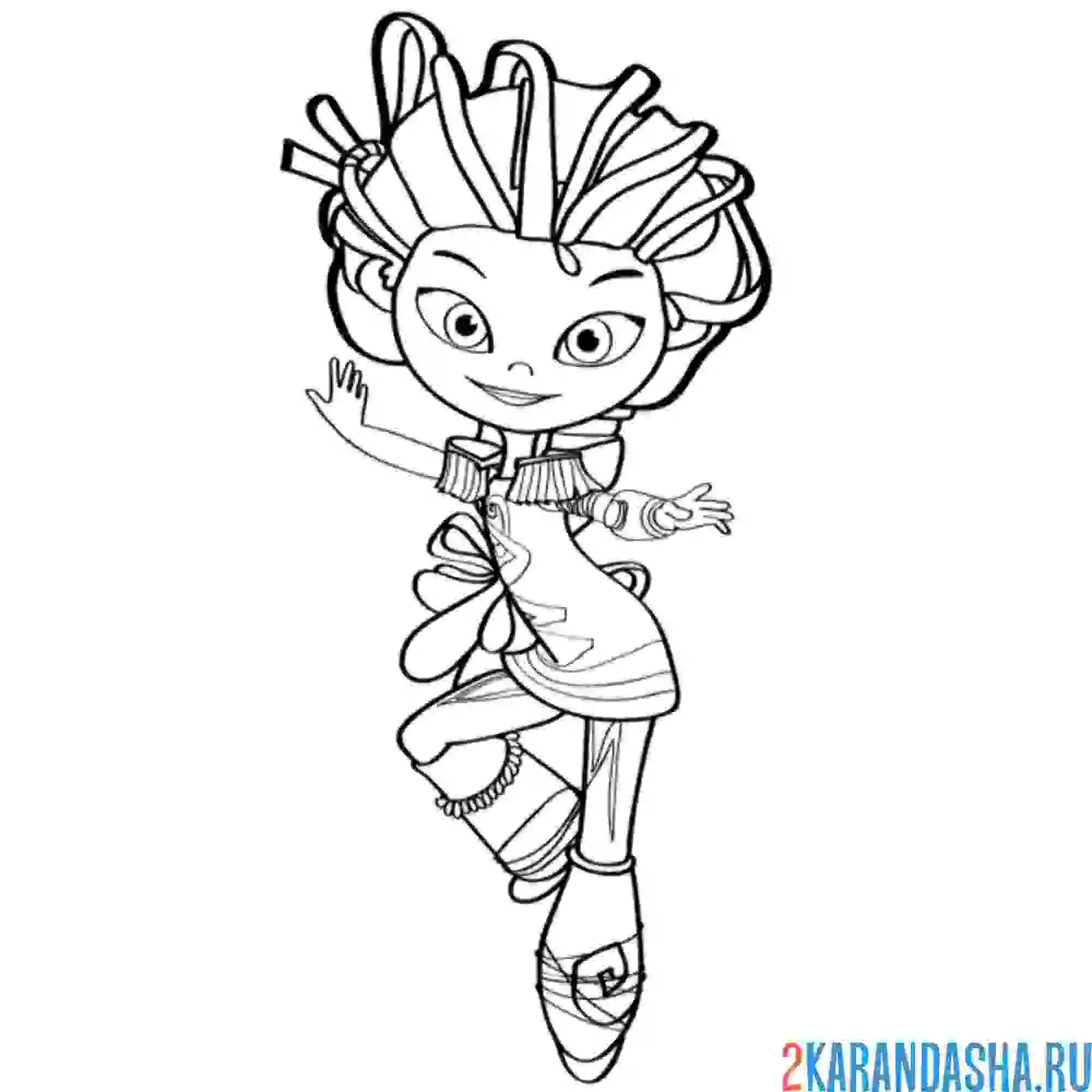 Раскраска игривая варя