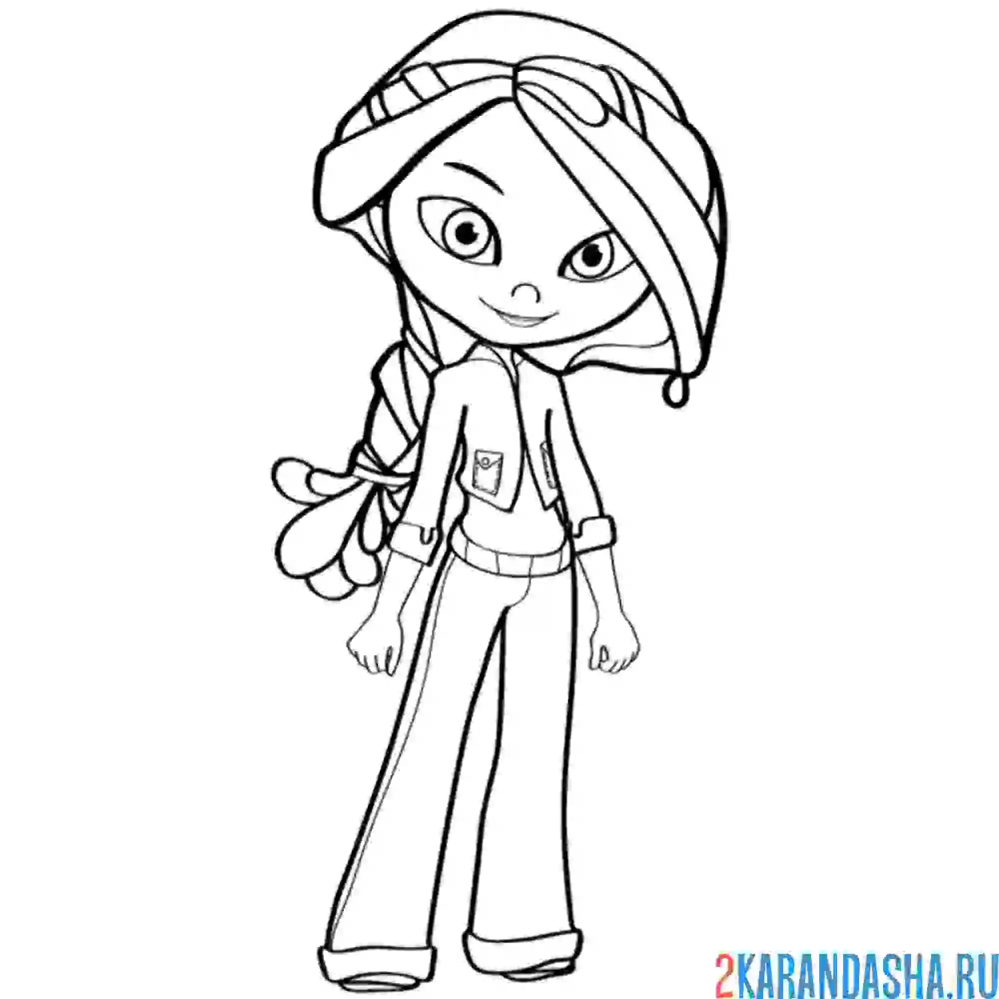 Раскраска варя позирует