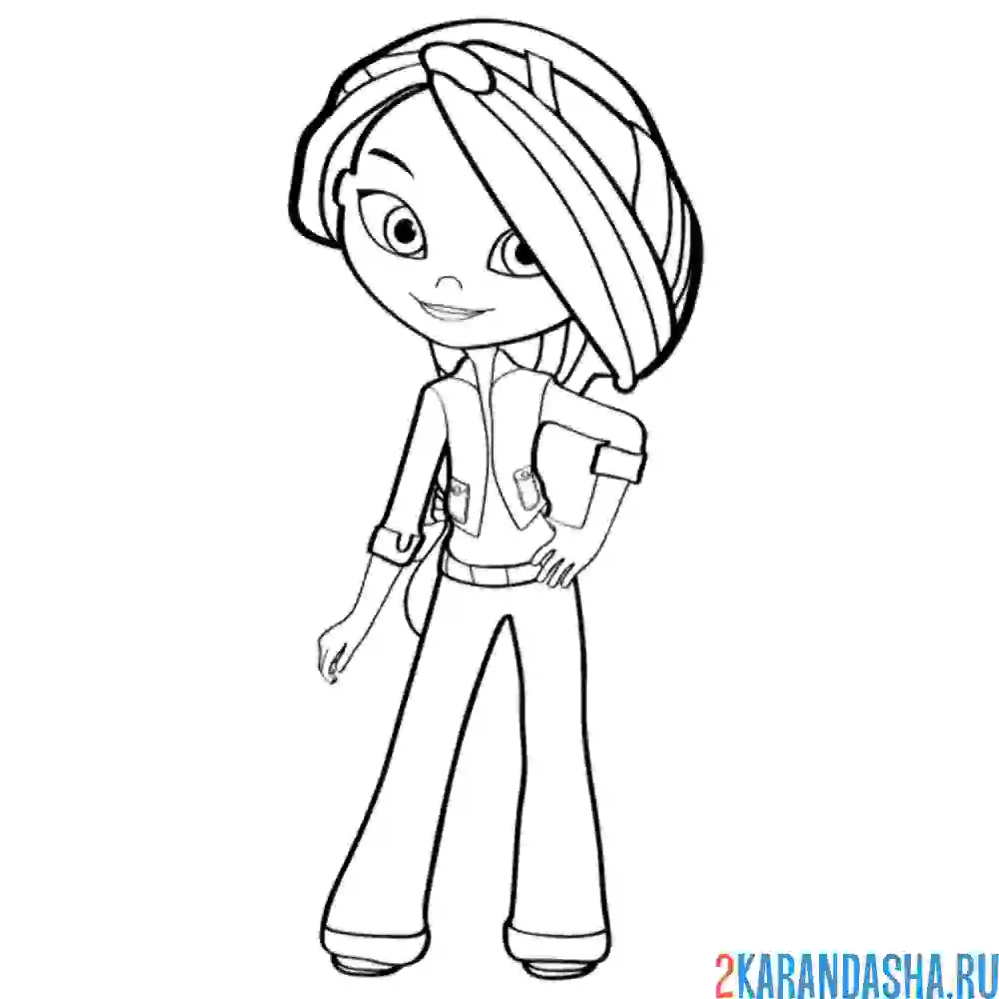 Раскраска варя улыбается