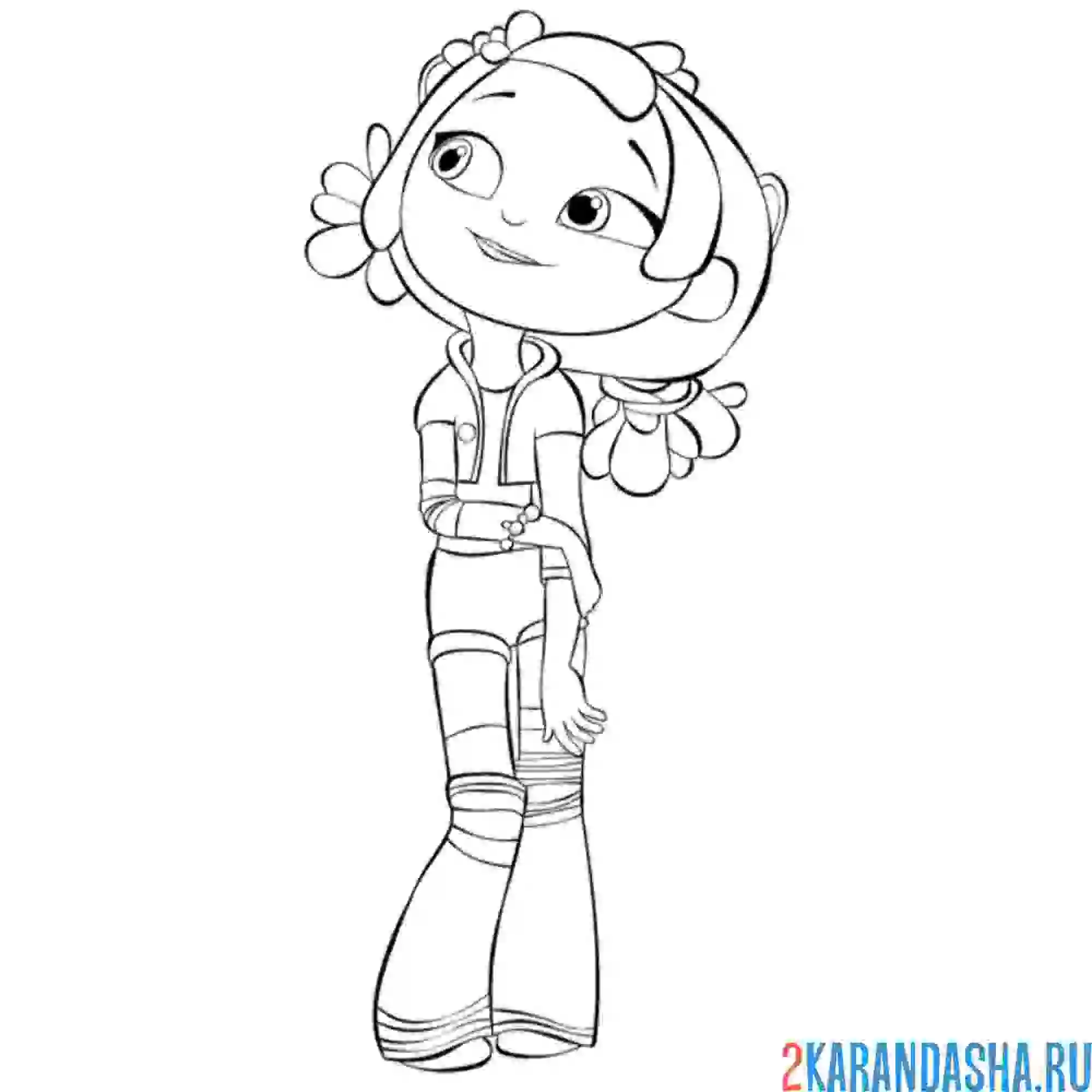 Раскраска задумчивая аленка