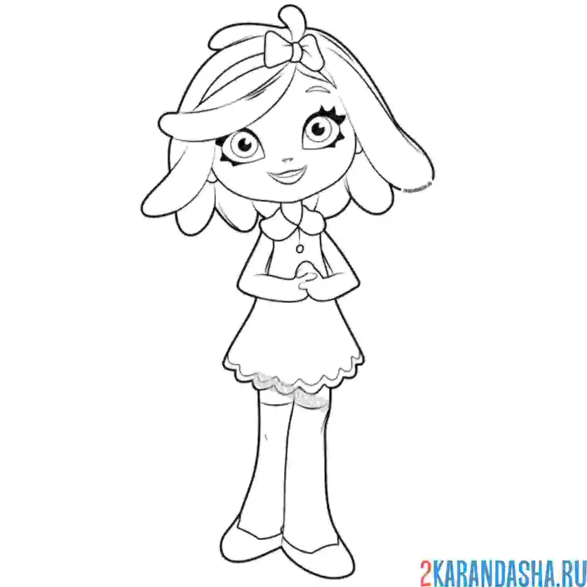 Раскраска снежка в платье