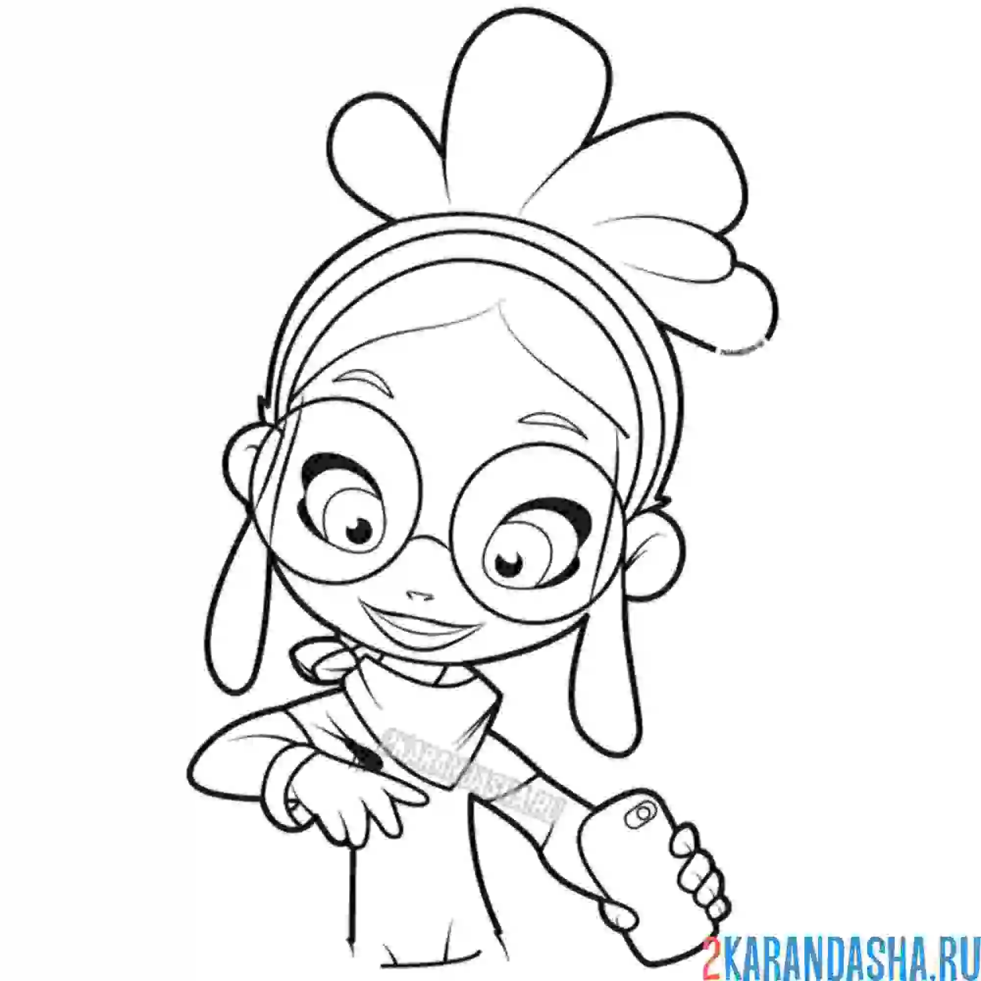 Раскраска портрет маши