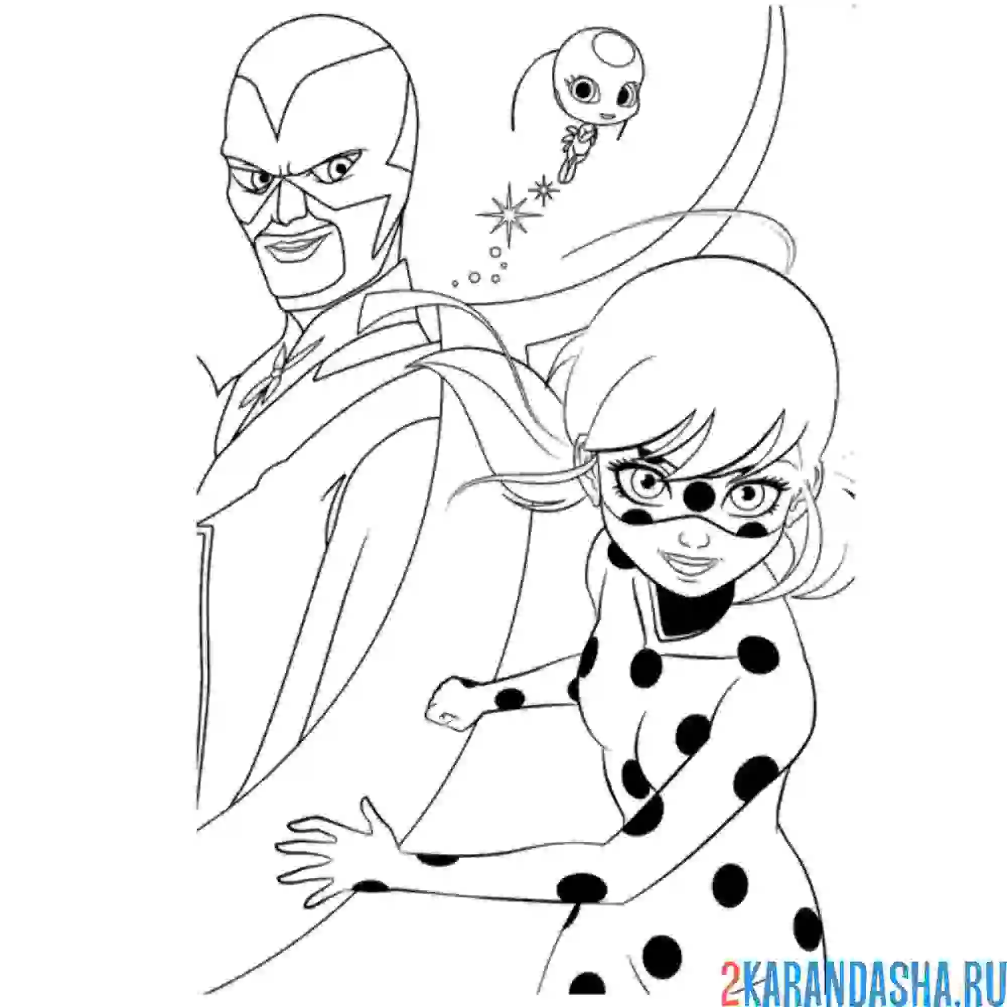 Раскраска со злодеем бражником