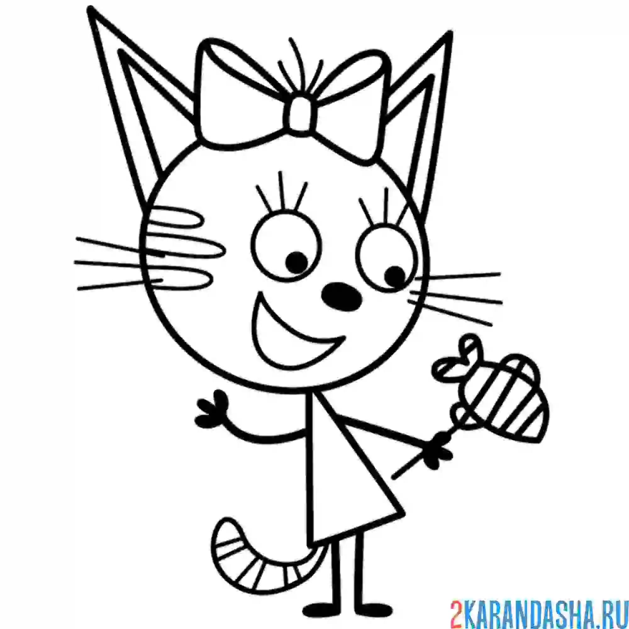 Раскраска карамелька с леденцом