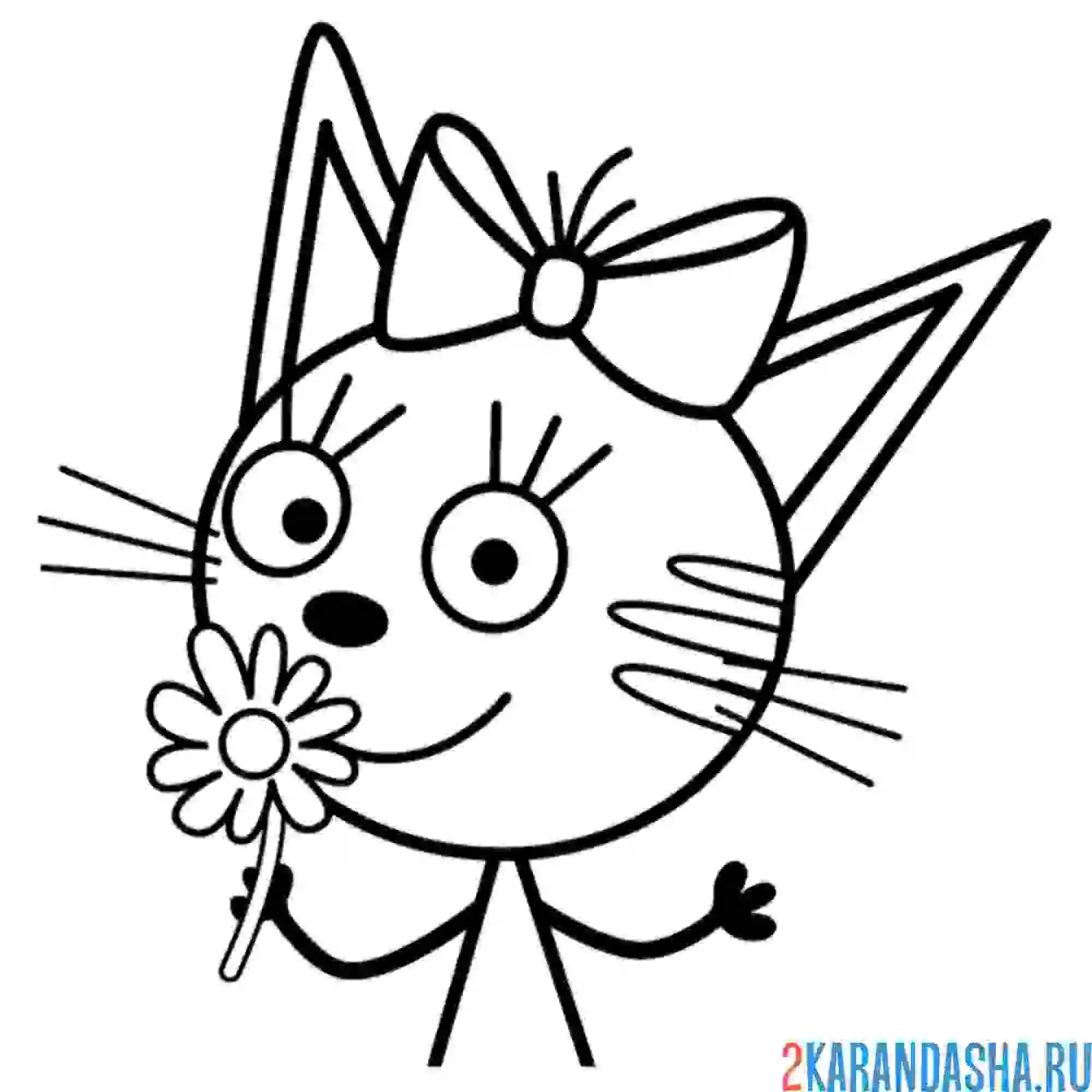 Раскраска карамелька с цветочком