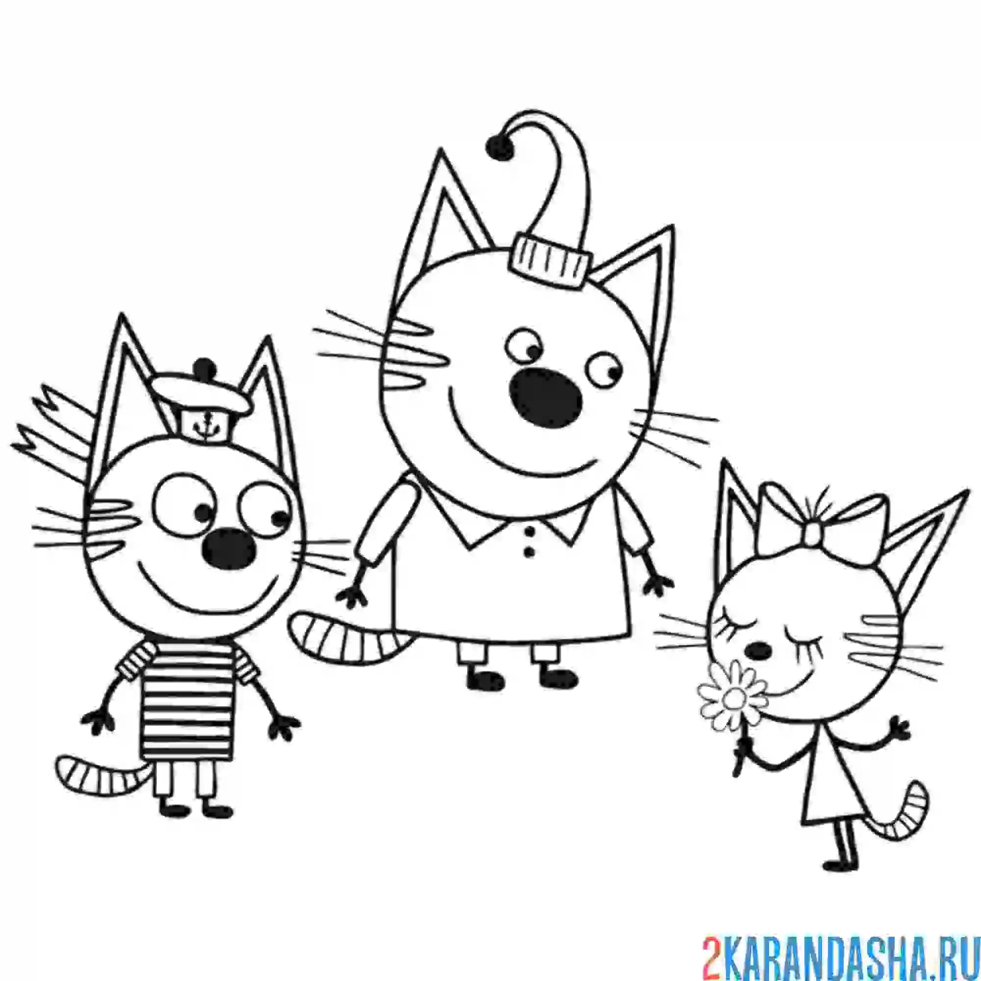 Раскраска карамелька, коржик и компот