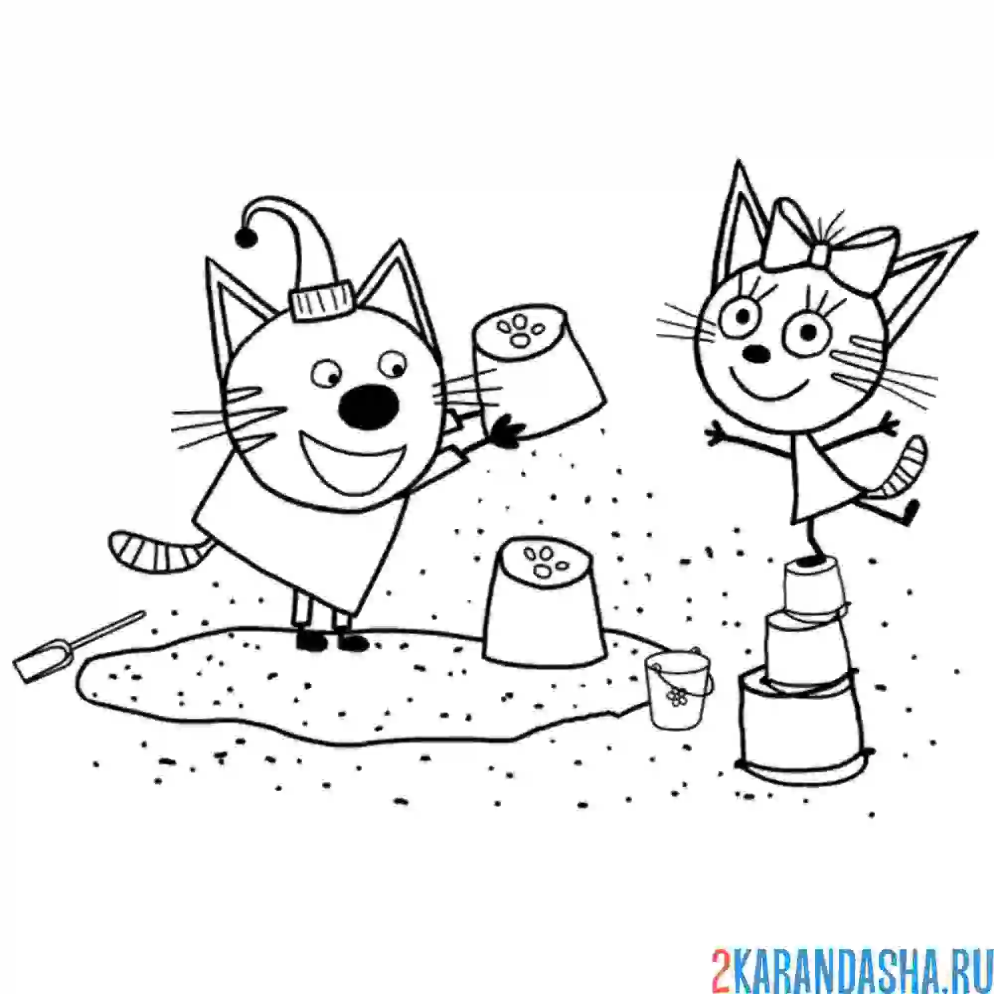 Раскраска компот и карамелька на пляже