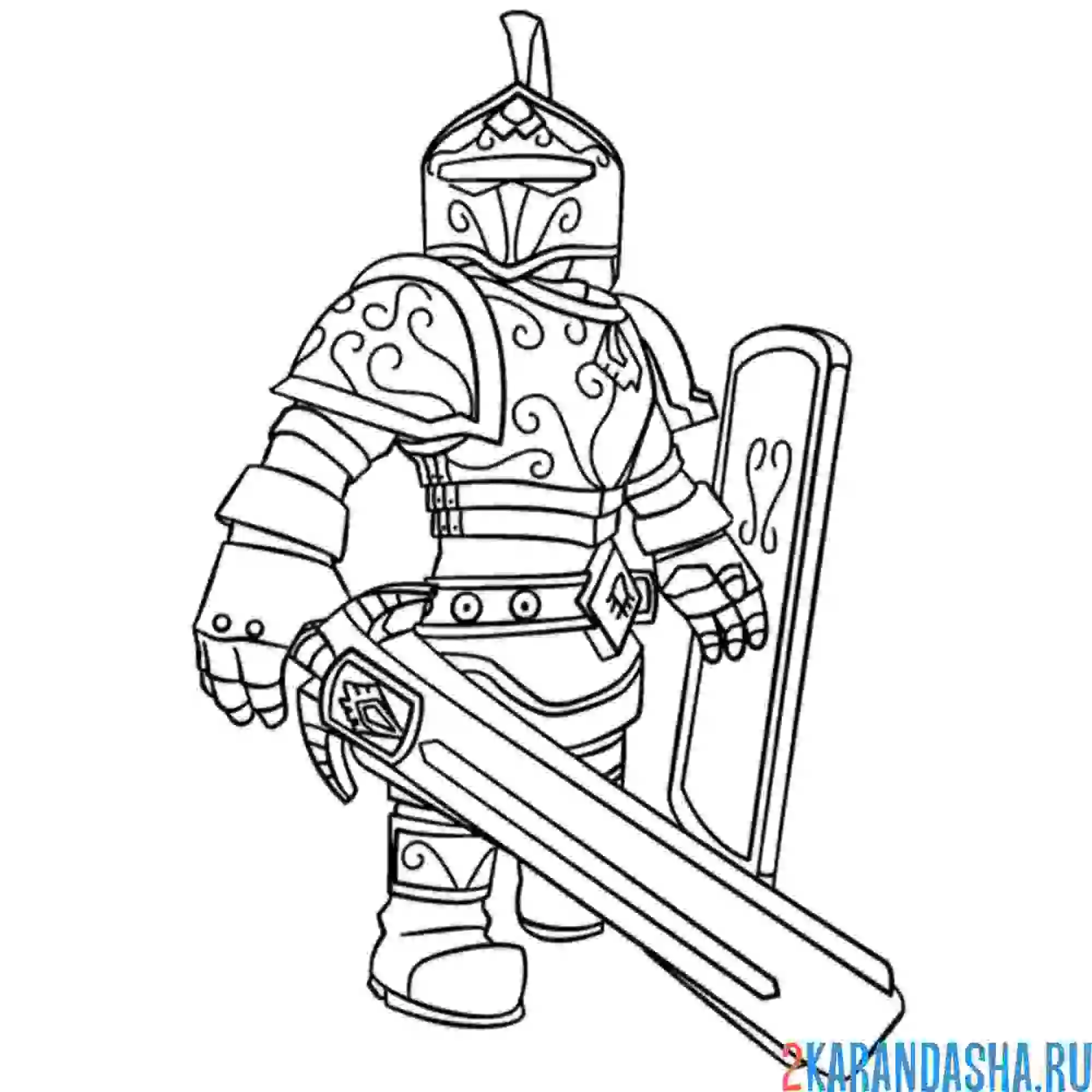 Раскраска рыцарь