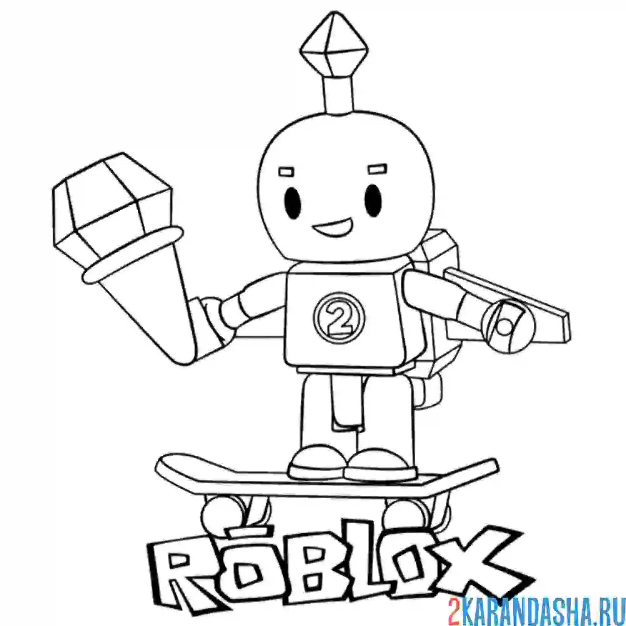 Раскраска робот jazwares