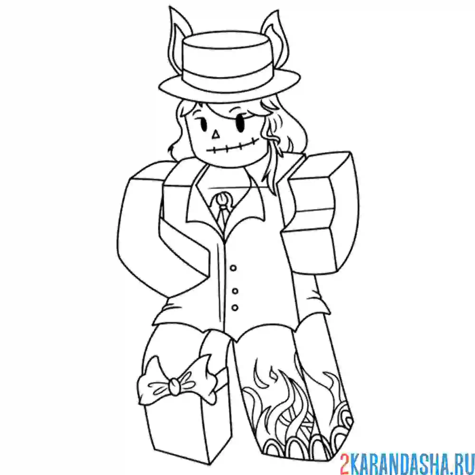 Раскраска хэллоуин герой