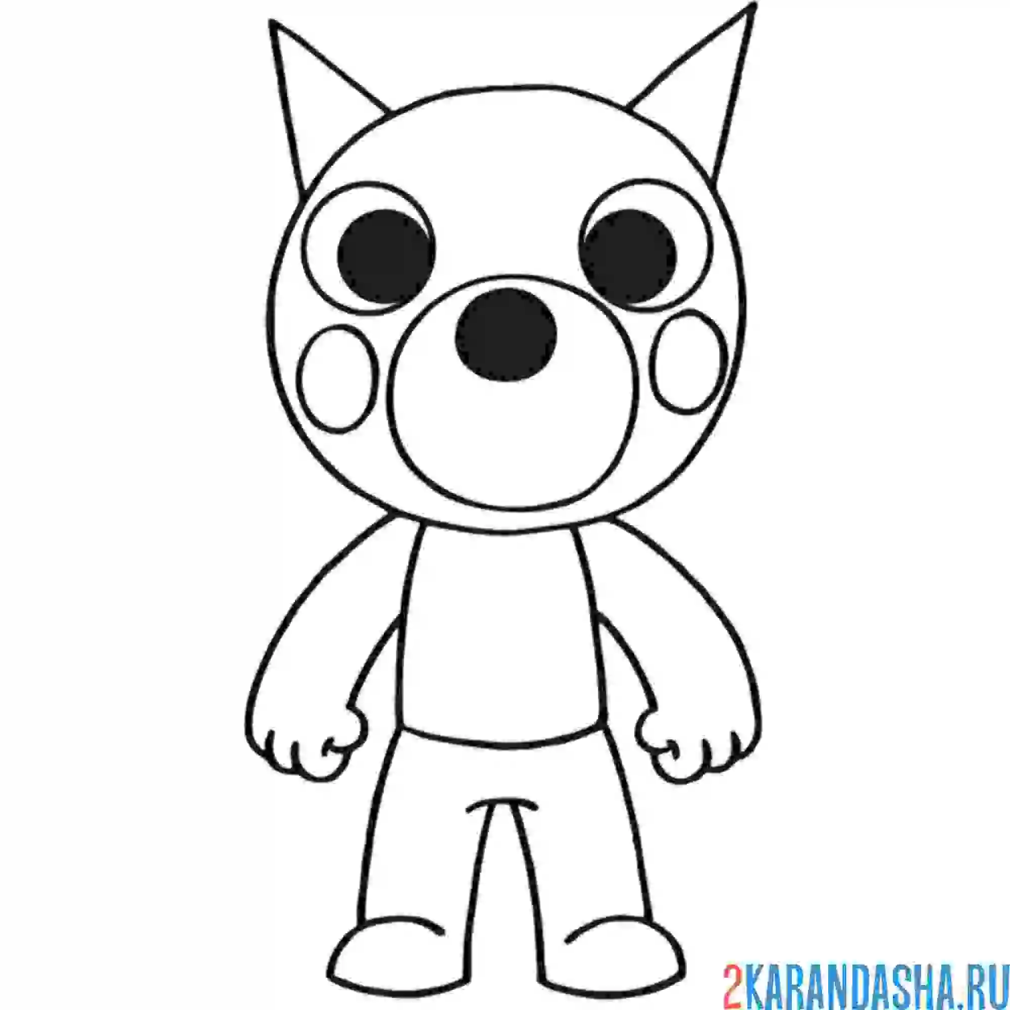 Раскраска догги пигги