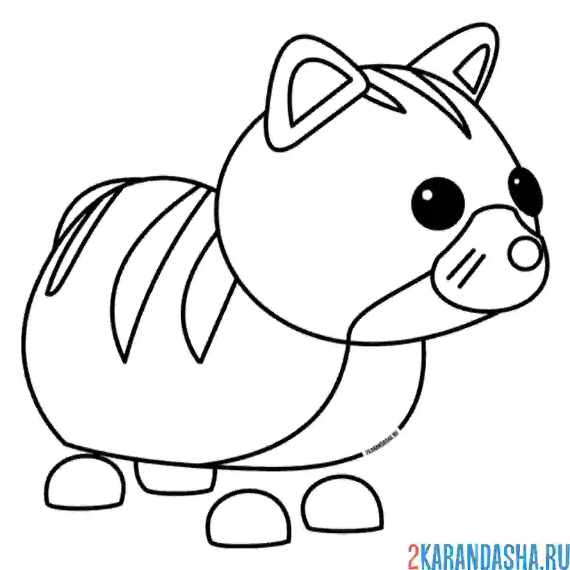 Раскраска адопт ми пет большой кот