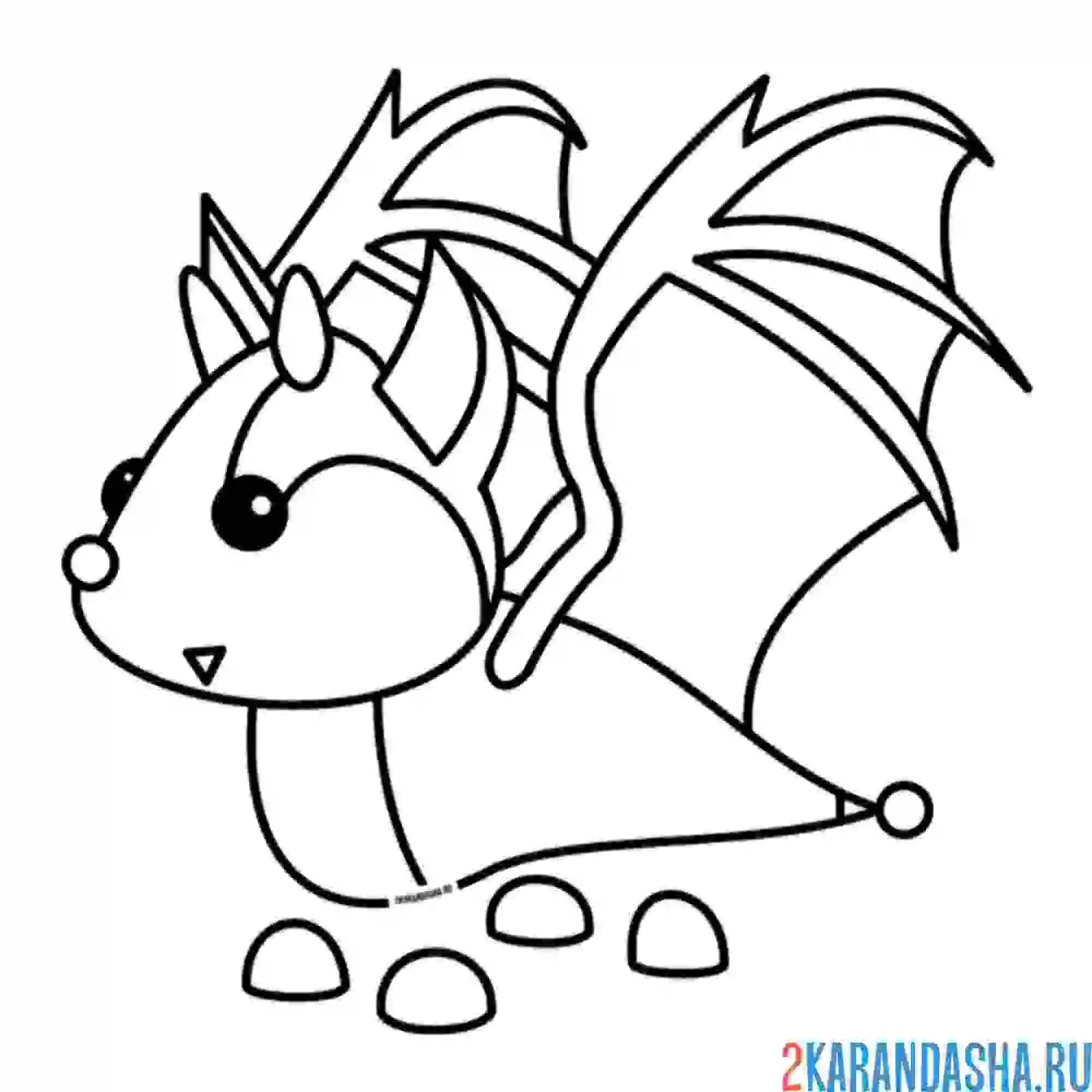 Раскраска адопт ми дракон