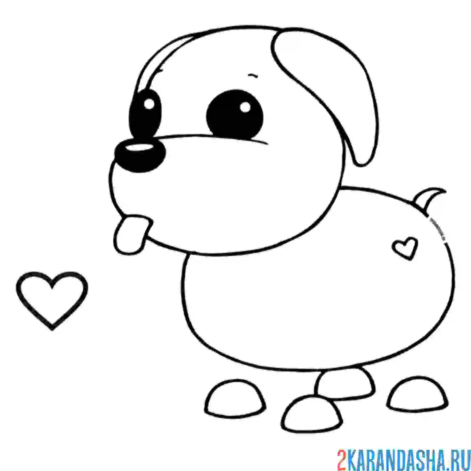 Раскраска адопт ми пет собака