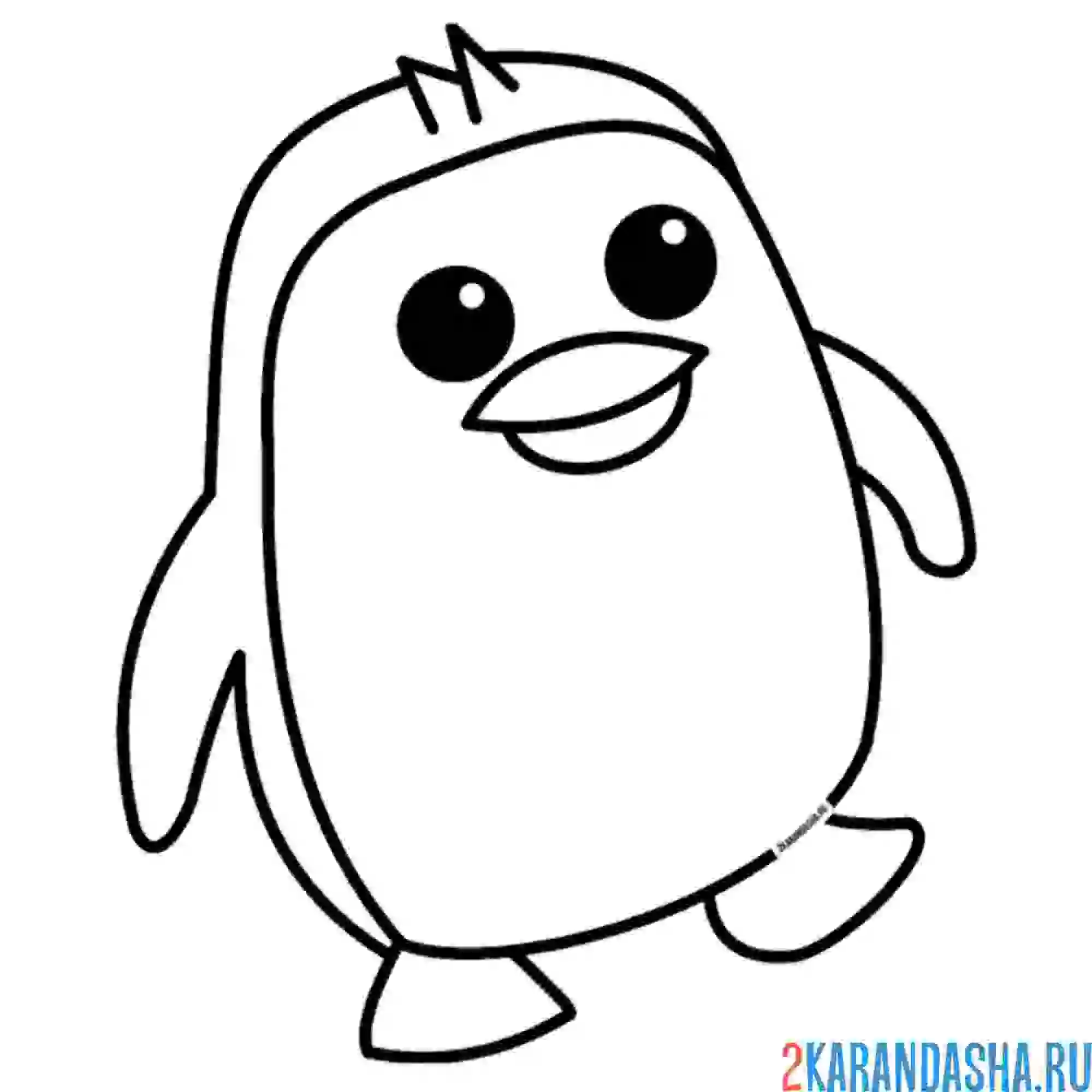 Раскраска адопт ми золотой пингвин