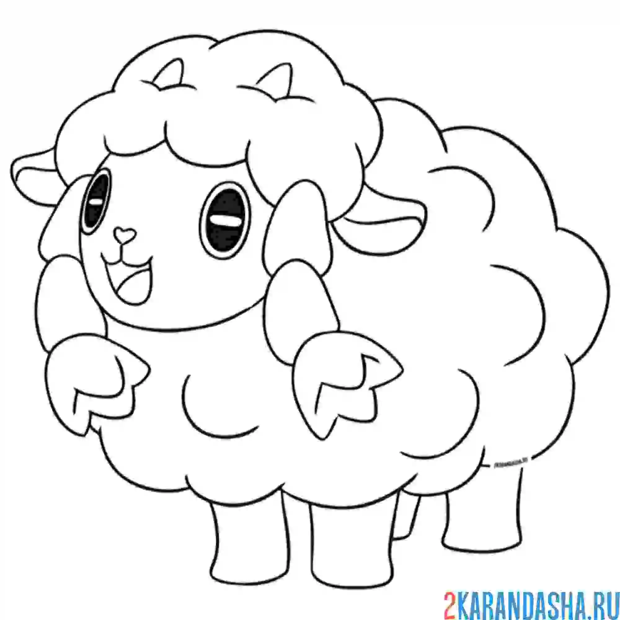 Раскраска овечка вулу