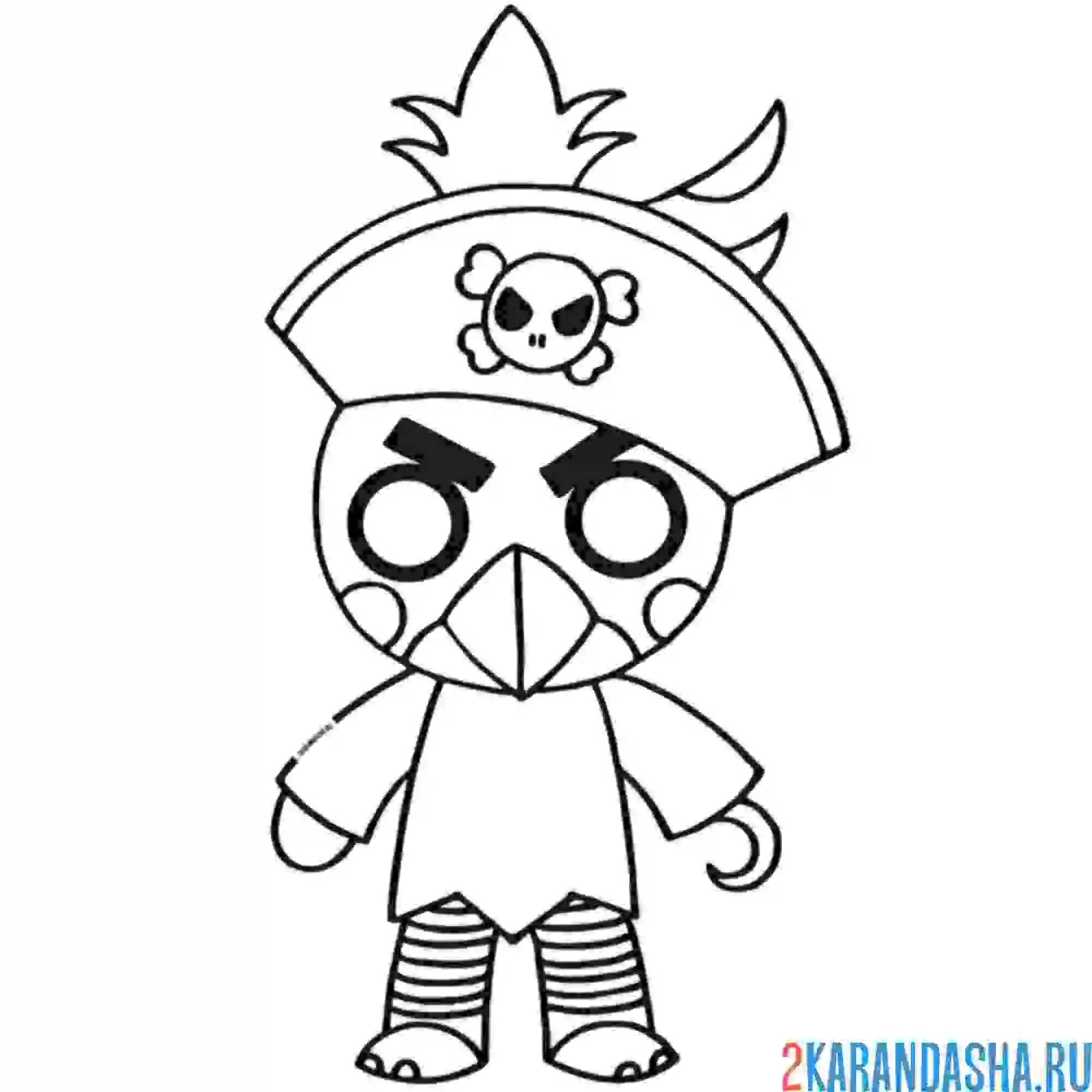 Раскраска адопт ми, попугай пират