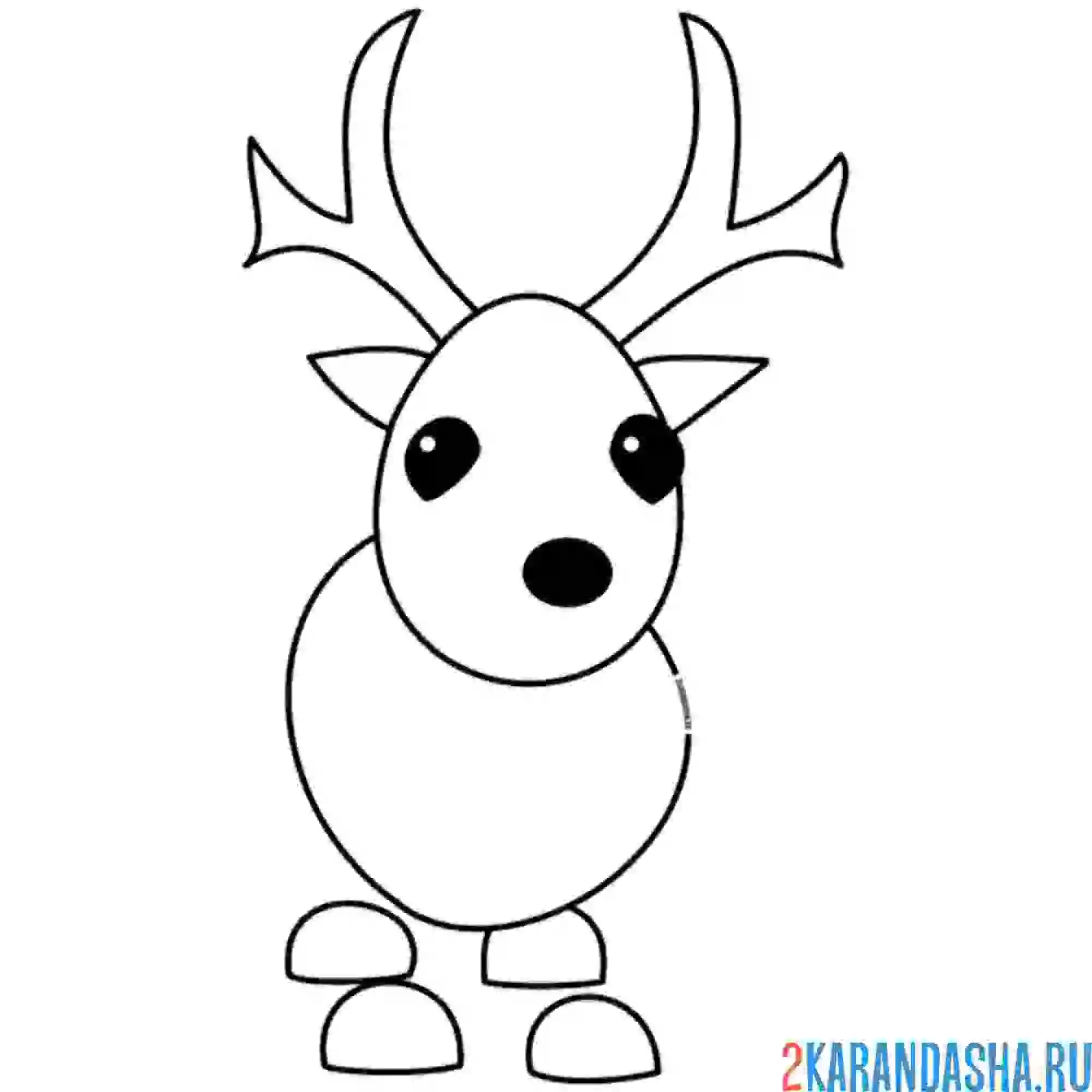 Раскраска адопт ми пет северный олень