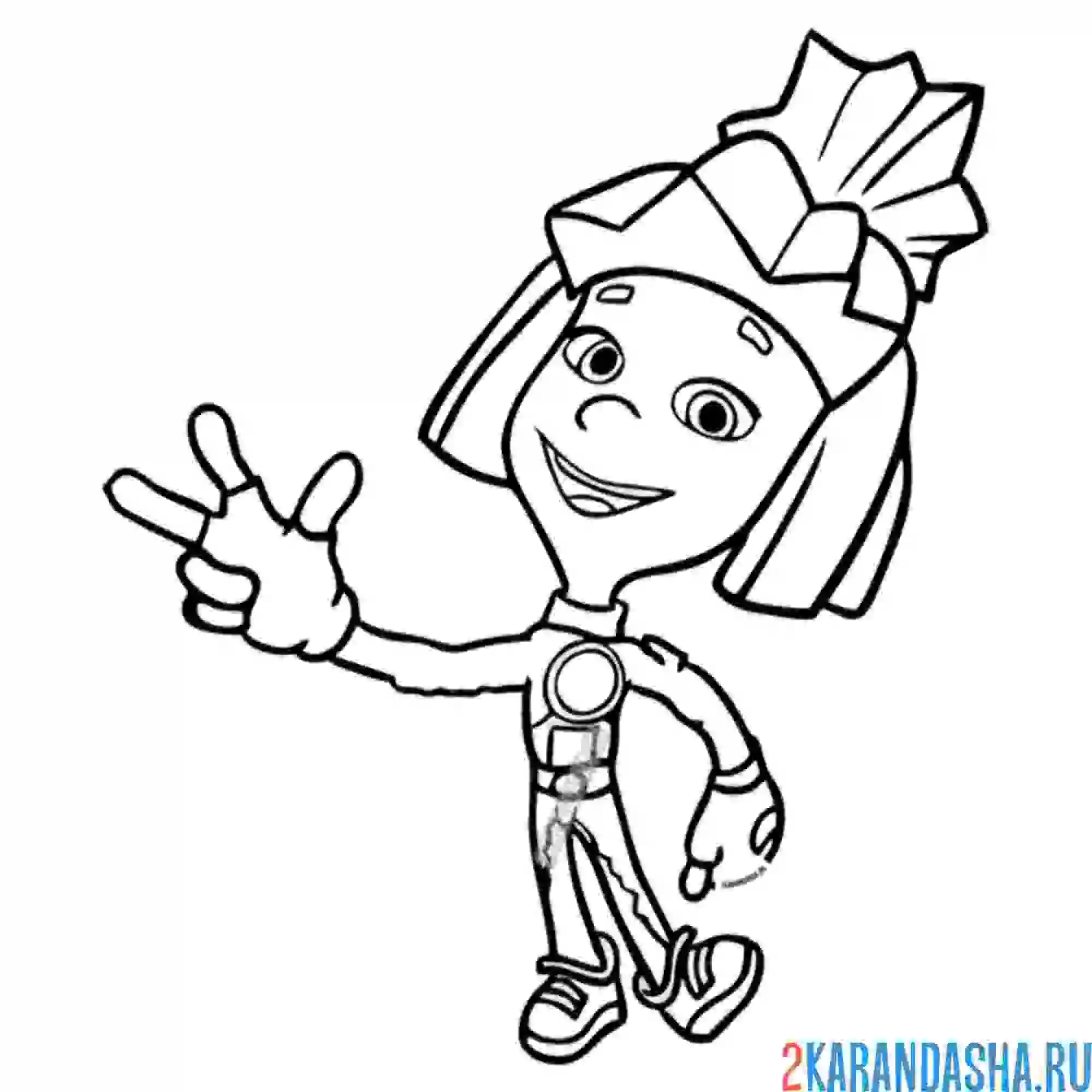 Раскраска симка | фиксики