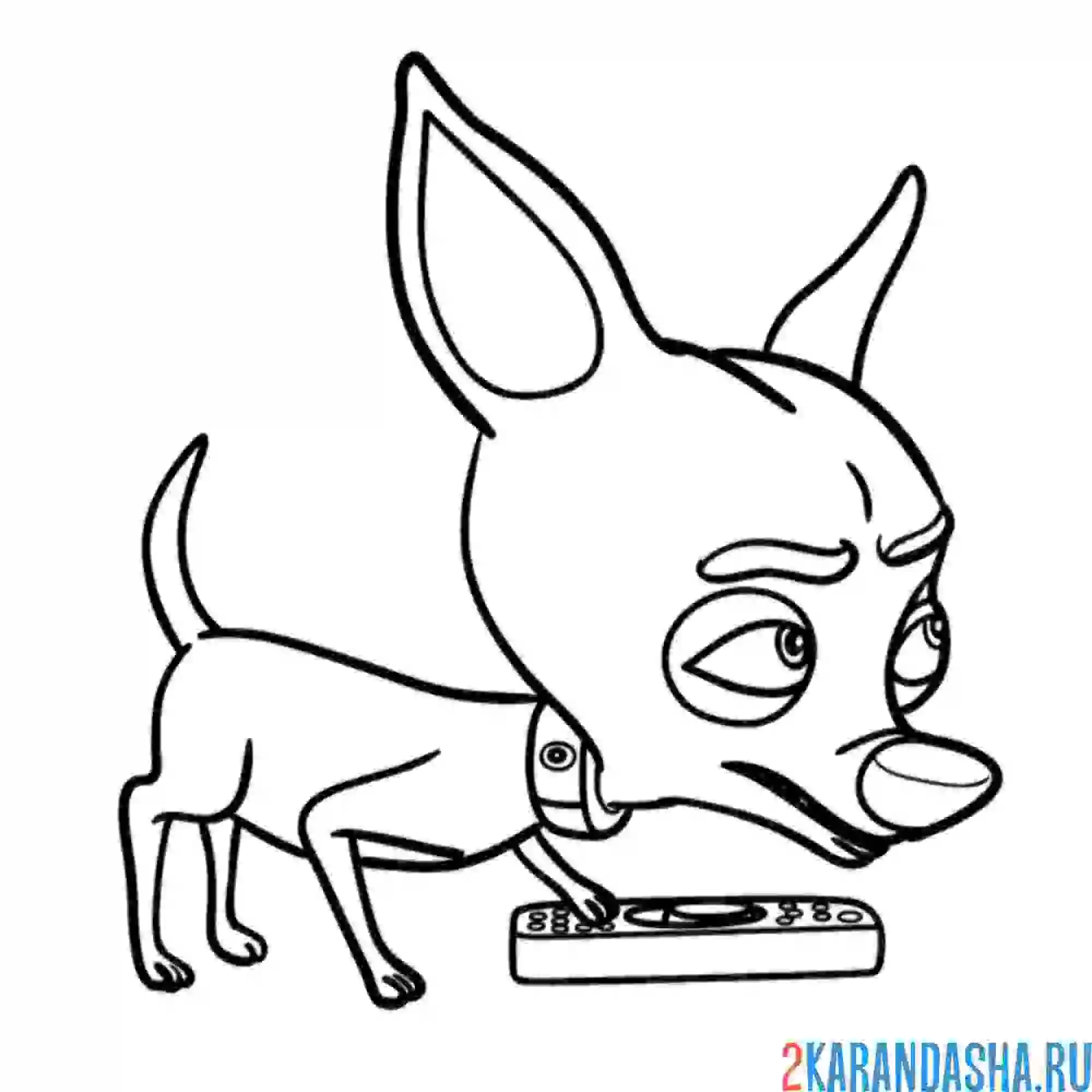 Раскраска собачка кусачка | фиксики