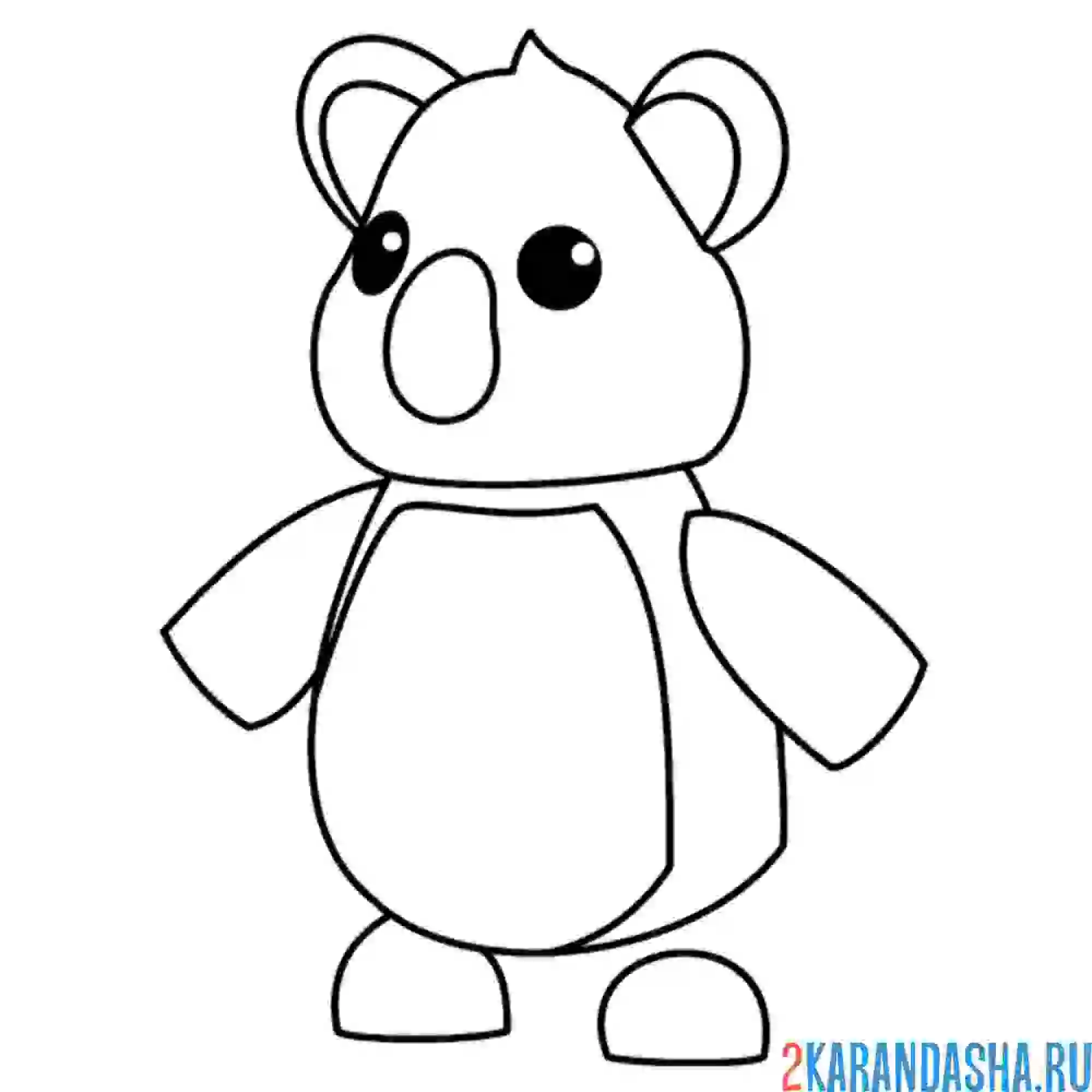 Раскраска адопт ми пет коала