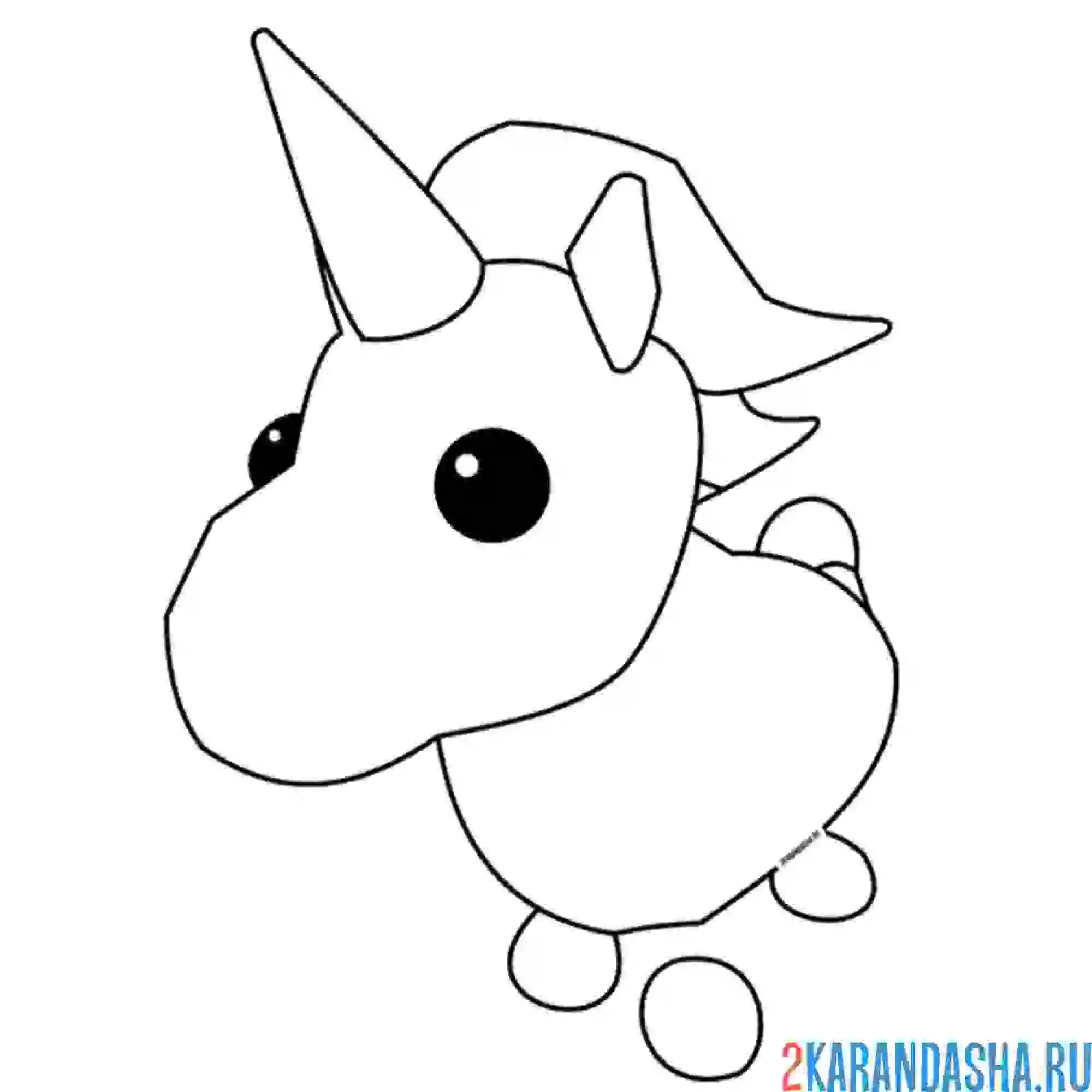 Раскраска адопт ми пет единорог