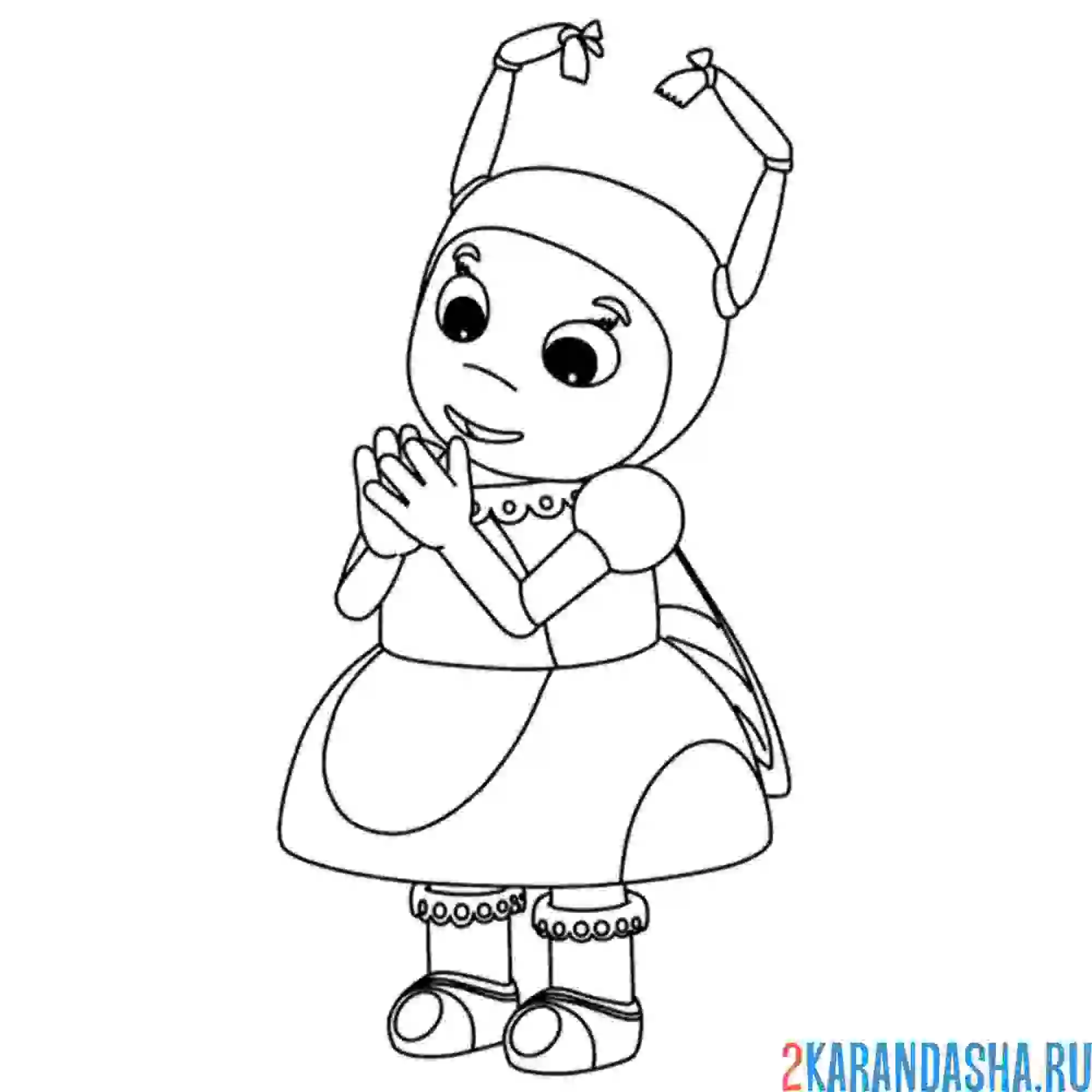 Раскраска божья коровка мила