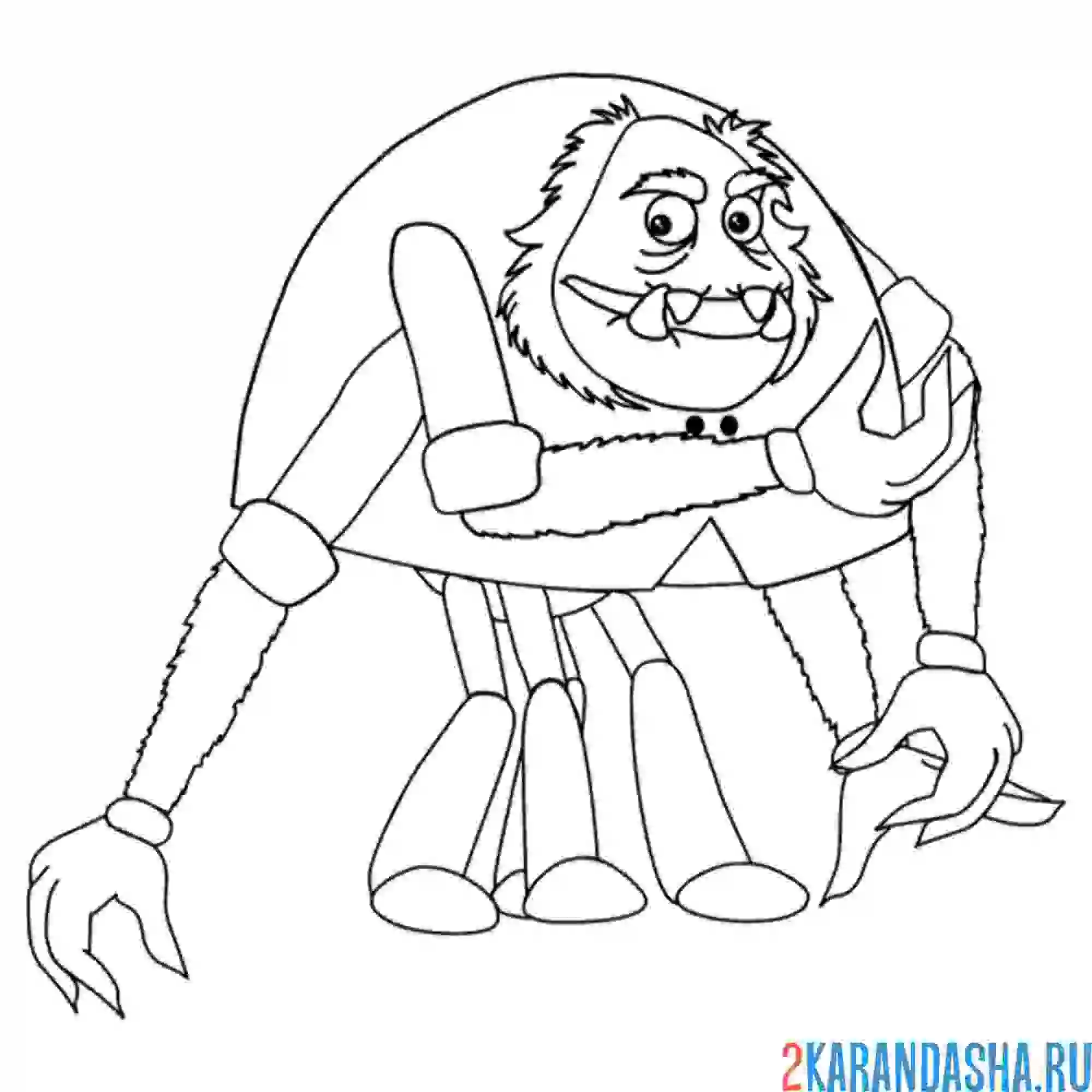 Раскраска паук шнюк