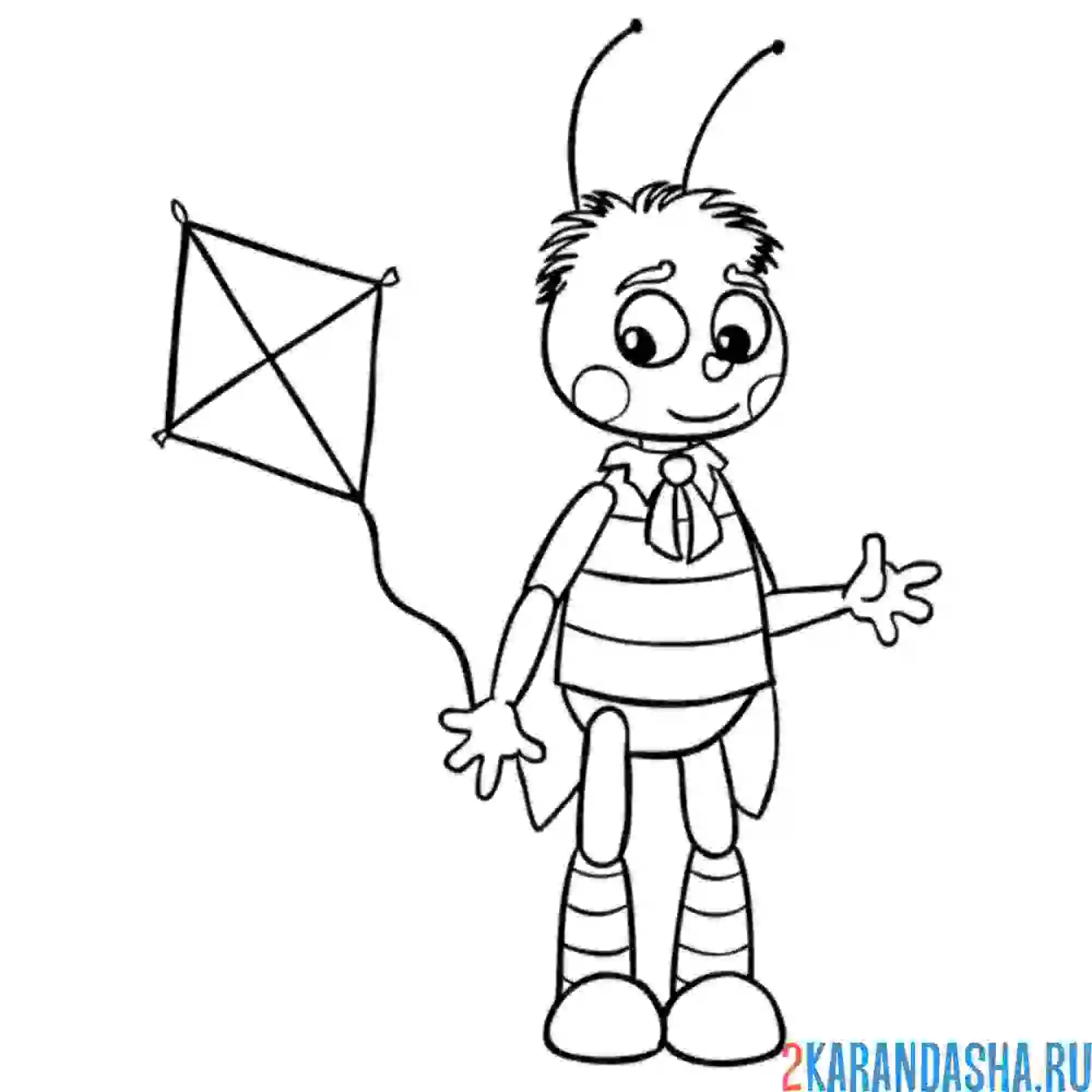 Раскраска пчеленок тема из лунтика