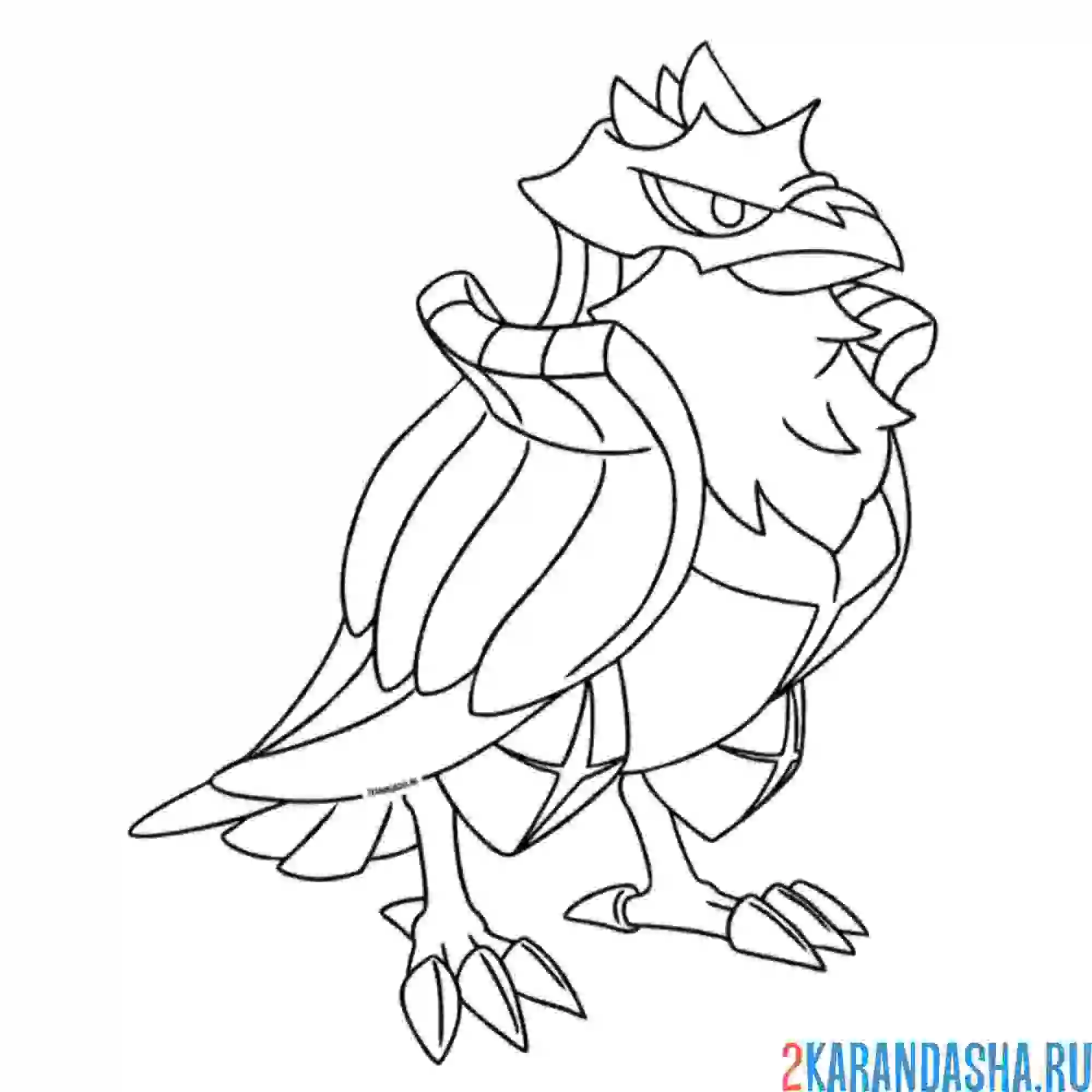 Раскраска ворон корвинайт