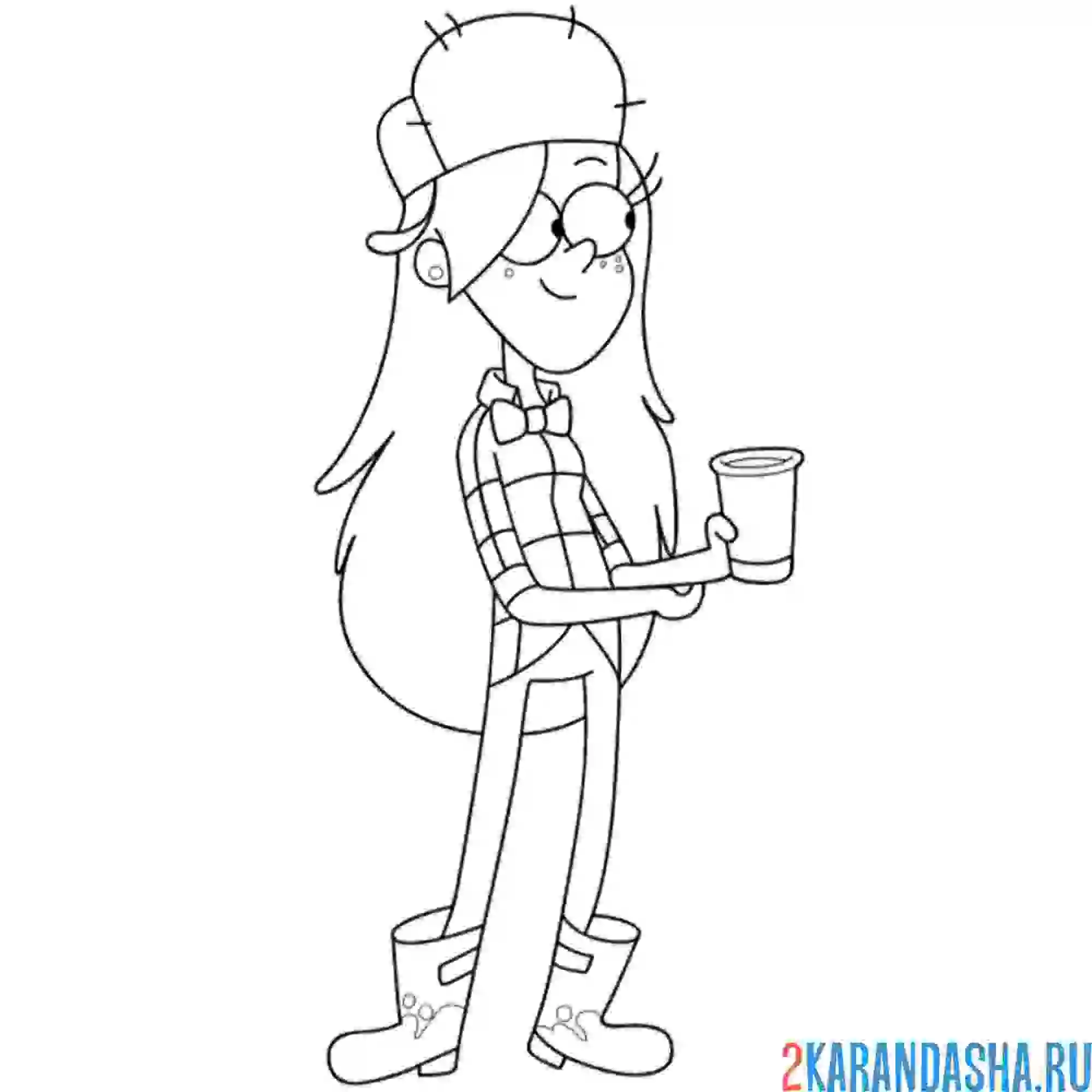 Раскраска венди кордрой в шапке