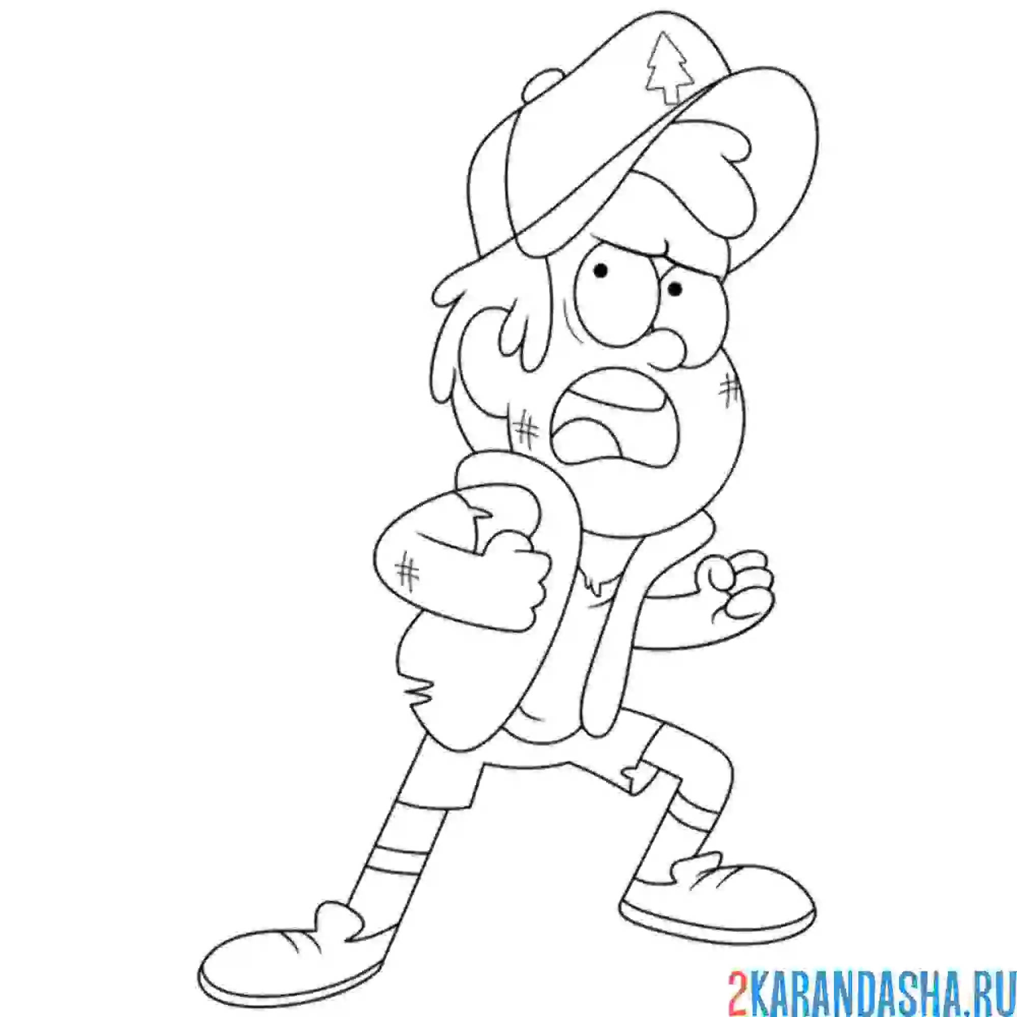 Раскраска диппер пайнс злой