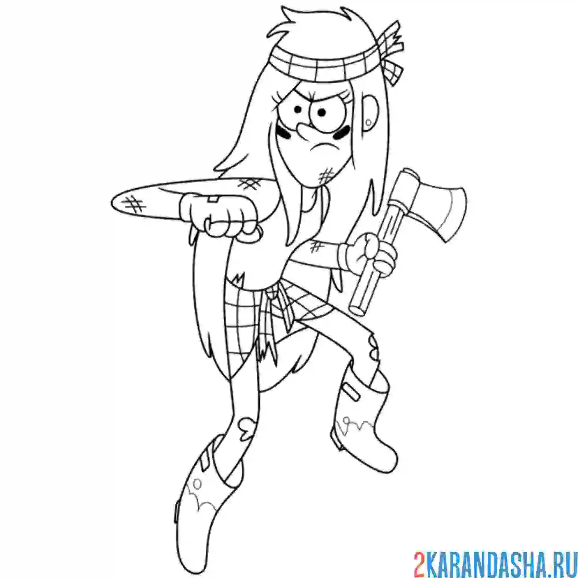 Раскраска венди разбойник