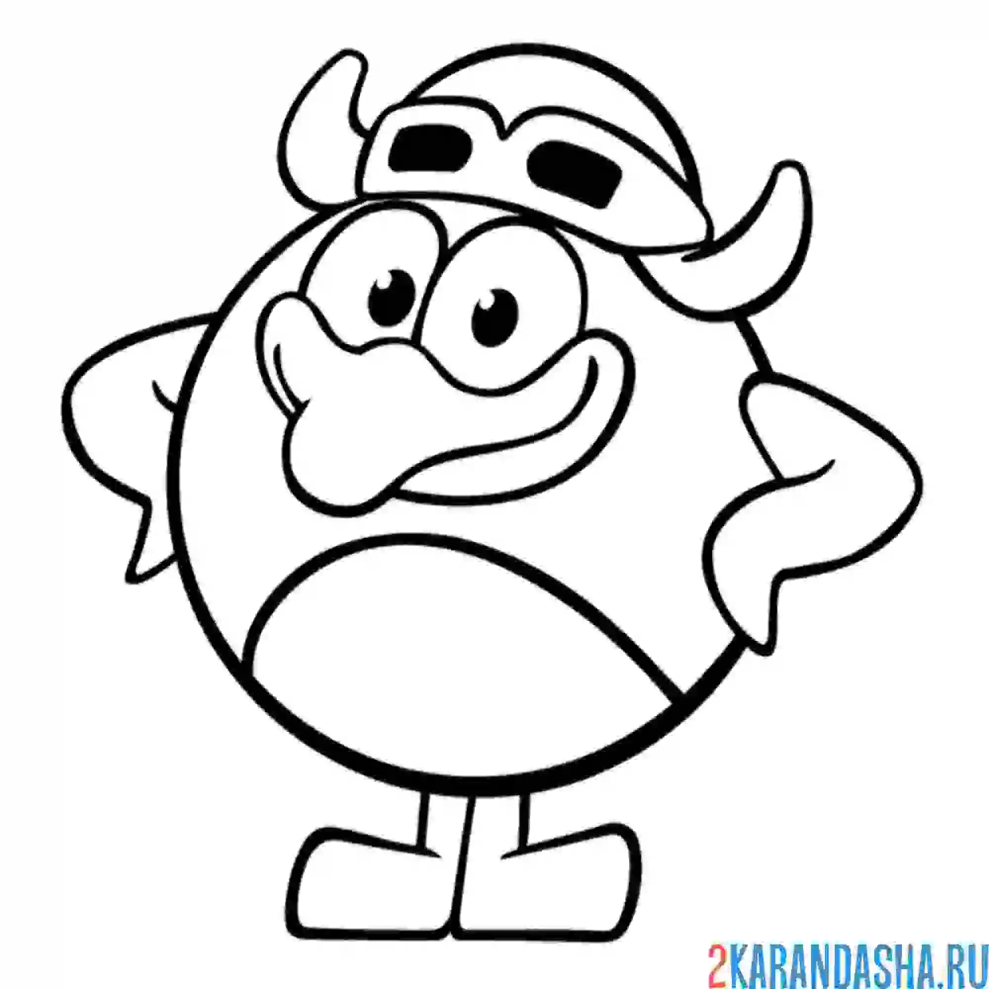 Раскраска пин | смешарики