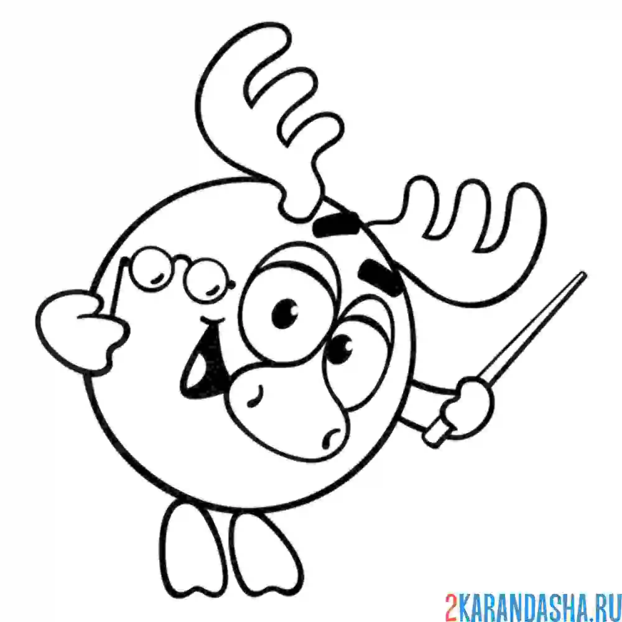 Раскраска лосяш | смешарики