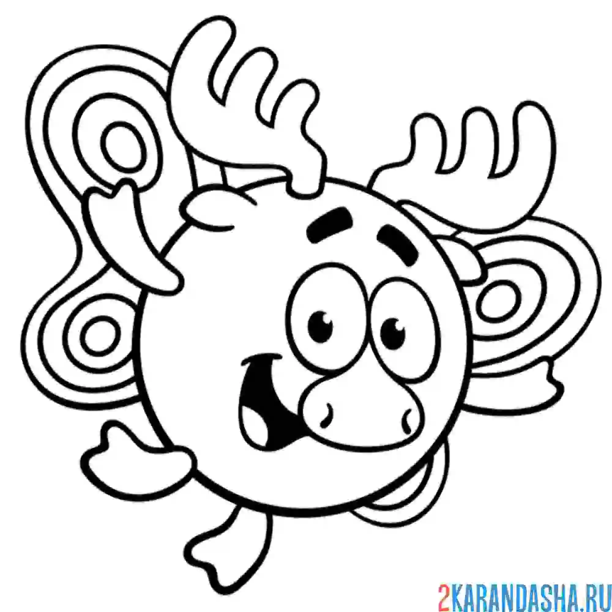 Раскраска лосяш бабочка | смешарики