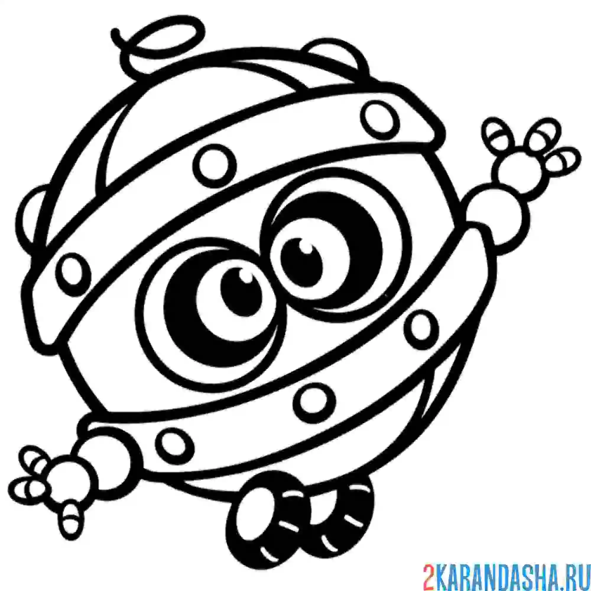 Раскраска робот биби